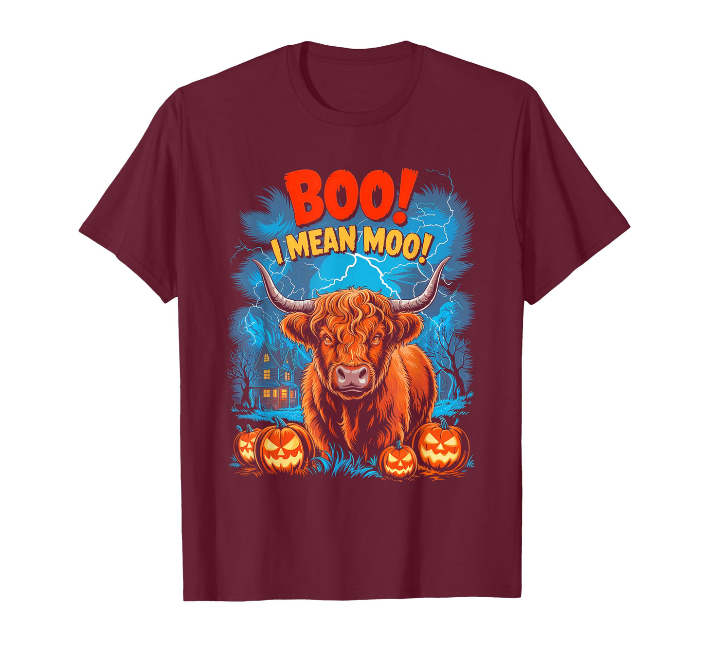 Boo! I Mean Moo Funny Cow Halloween T-Shirt