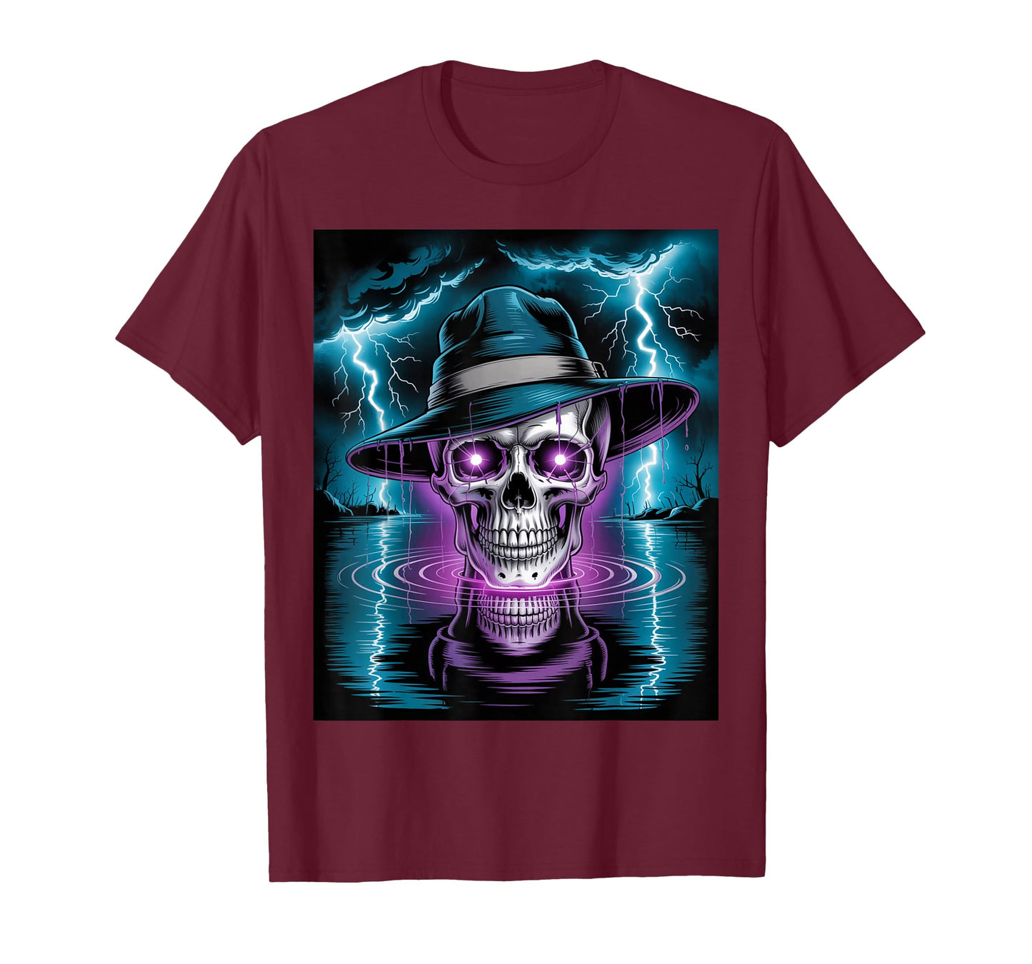 Spooky Skeleton Skull Dark Fantasy Horror Aesthetic Lovers T-Shirt
