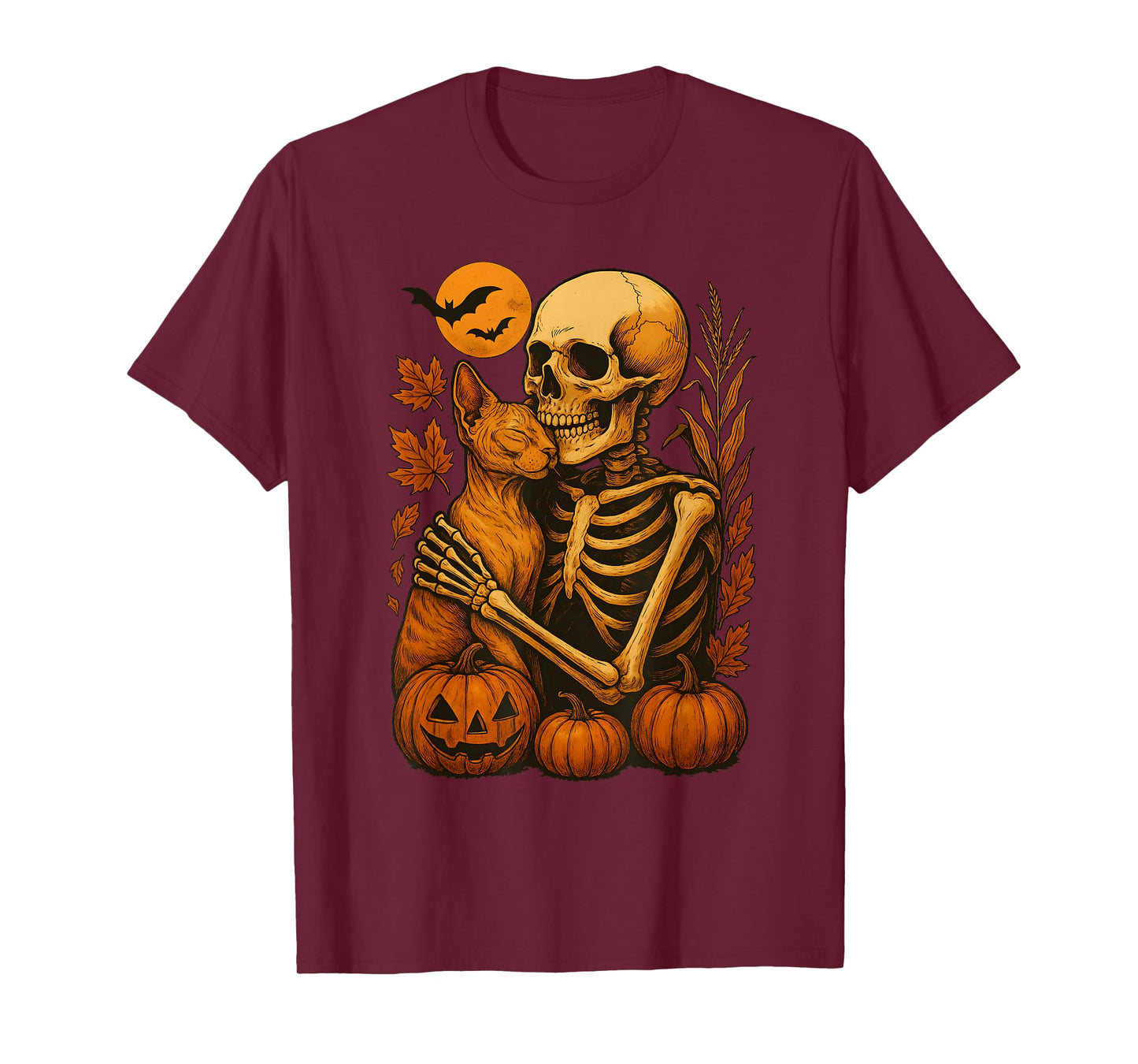 Skeleton Hugging Cornish Rex T-Shirt