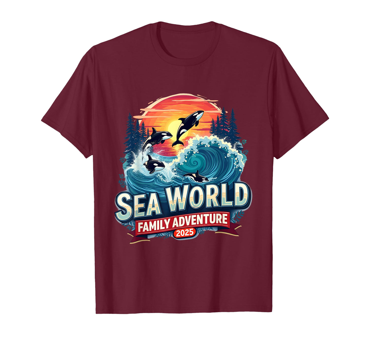 Sea World 2025 Family Adventure Ocean Explorer Memories T-Shirt