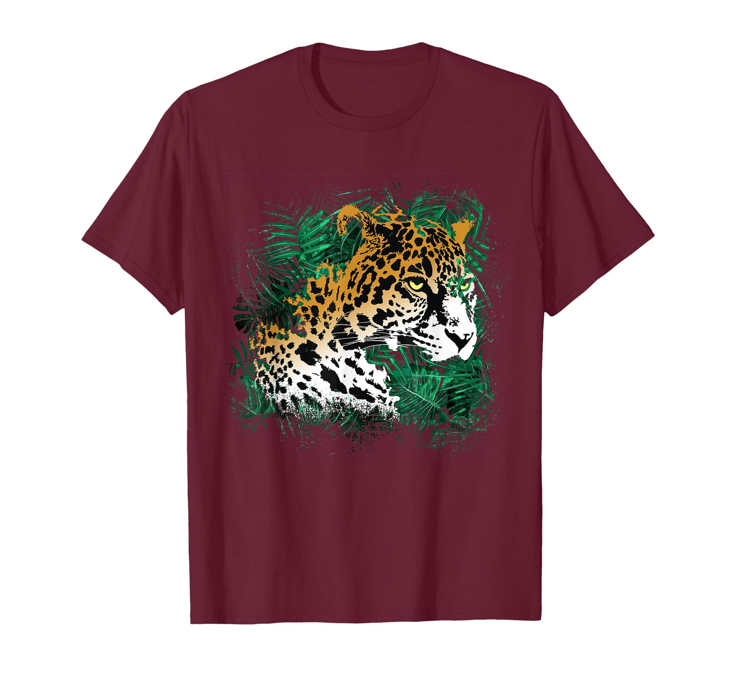 Leopard Rainforest Plant Nature Vegetation Animal Cat T-Shirt for Men Women Girls Kids