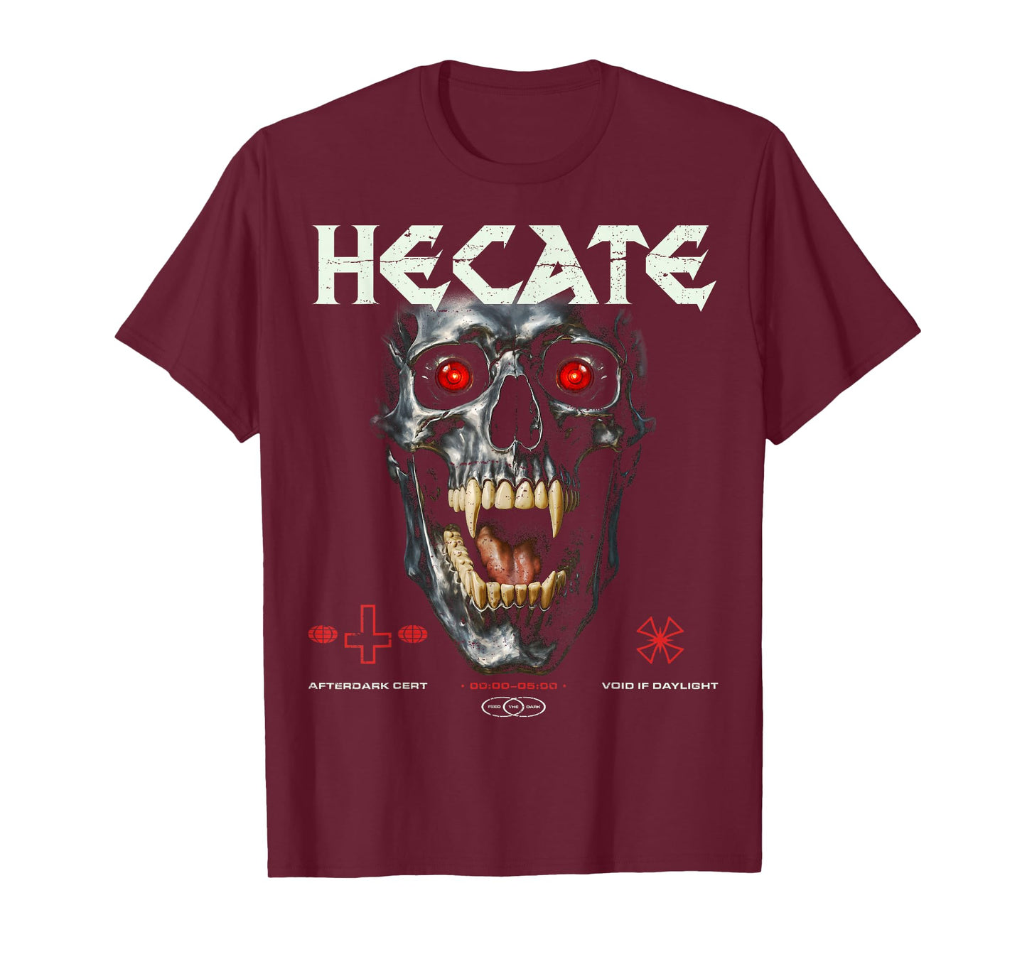Skeleton Vampire Vintage Streetwear Urban Hip Hop Metal Y2K T-Shirt
