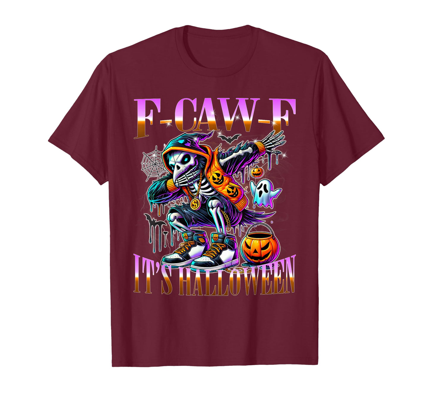 F-Caw-F Raven Halloween Graffiti Urban Spooky T-Shirt
