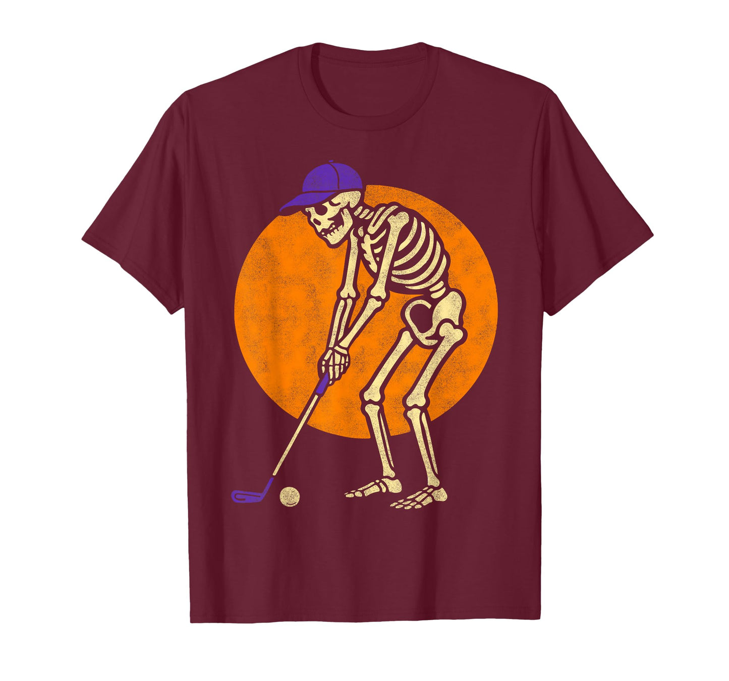 Halloween Golf Shirt – Skeleton Golfer Funny Tee T-Shirt