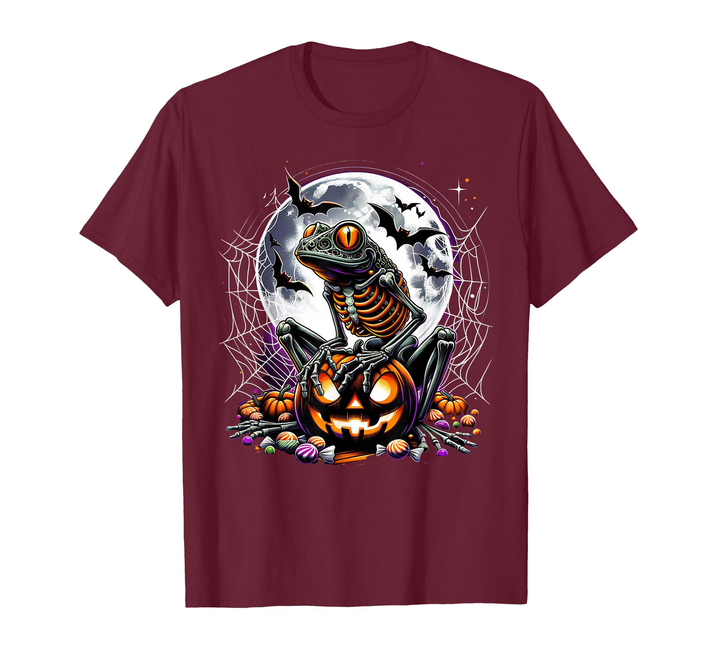 Frog Skeleton Halloween T-Shirt
