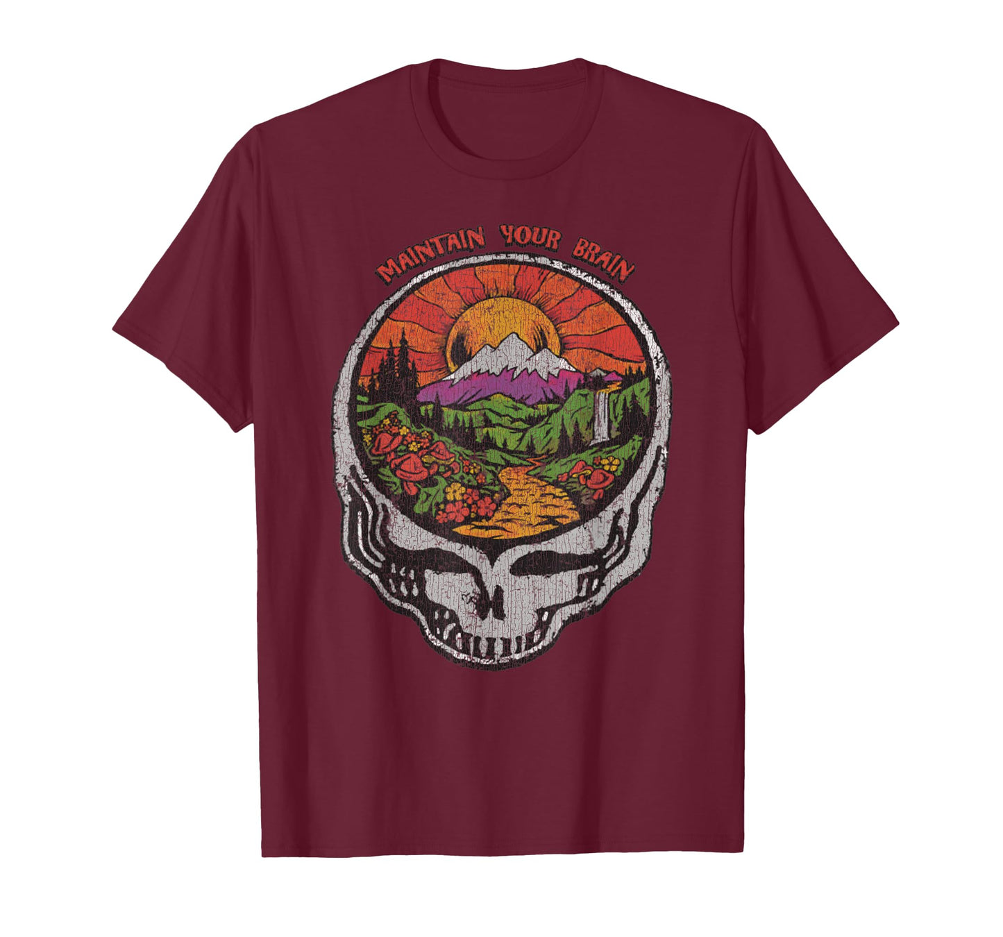 Vintage Feed Your Head 1986 Skull Earth Summer Of Love Men Women T-Shirt