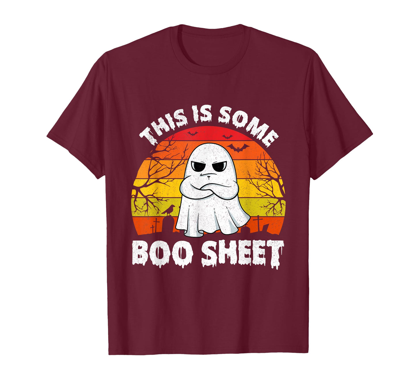 This is Some Boo Sheet Ghost Retro Funny Halloween Men Women T-Shirt
