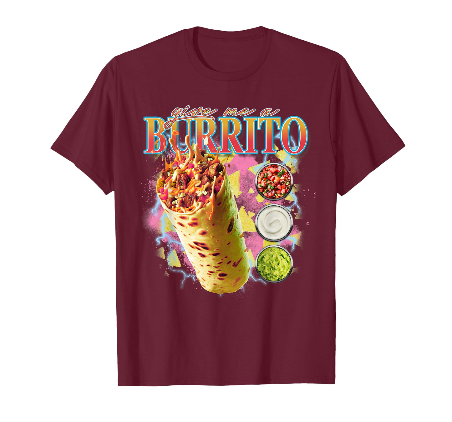 Give Me A Burrito 90s Bootleg Rap Rock Concert T-Shirt