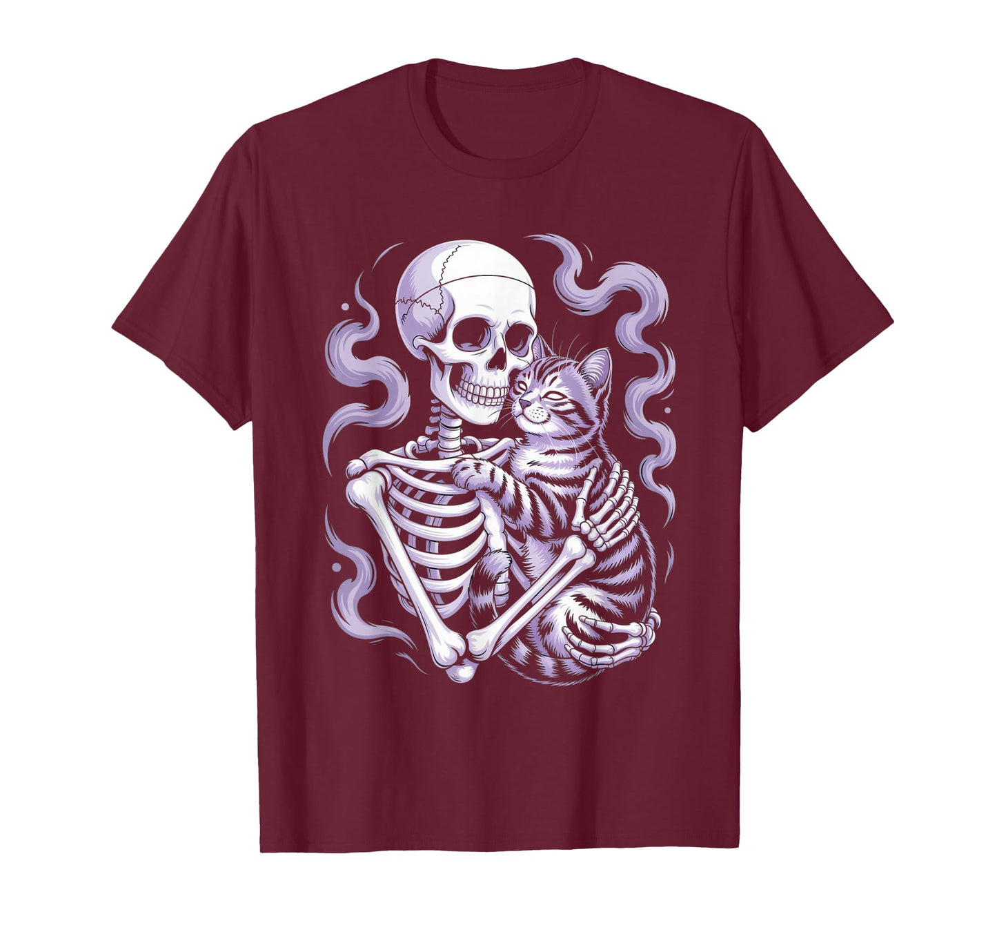 Funny cat Skeleton Pet Lover Creepy Bones T-Shirt