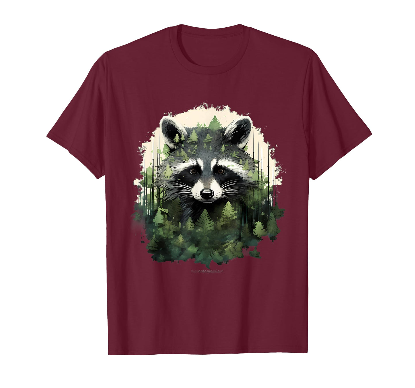 Raccoon Forest Art Animal Nature Portrait Motif Wildlife T-Shirt