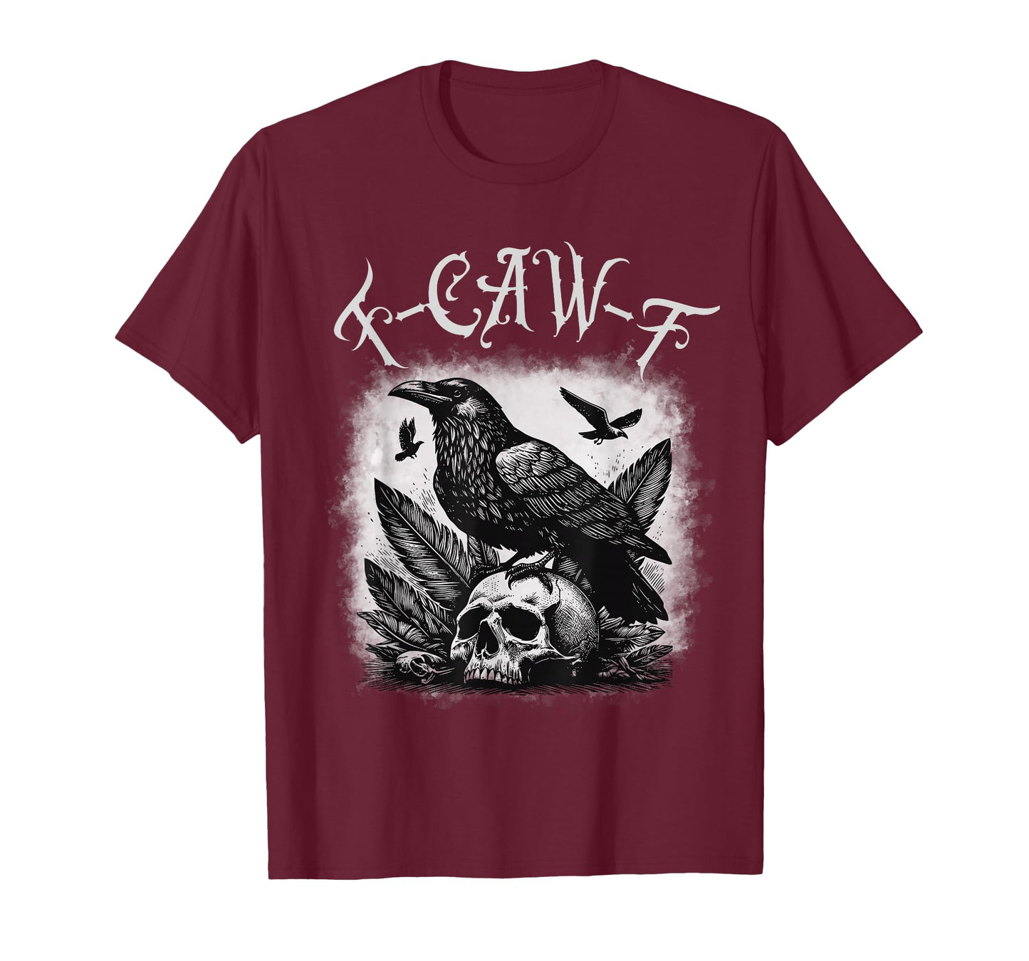 F Caw F Funny Crow Novelty Gothic Graphic Adult Humour T-Shirt