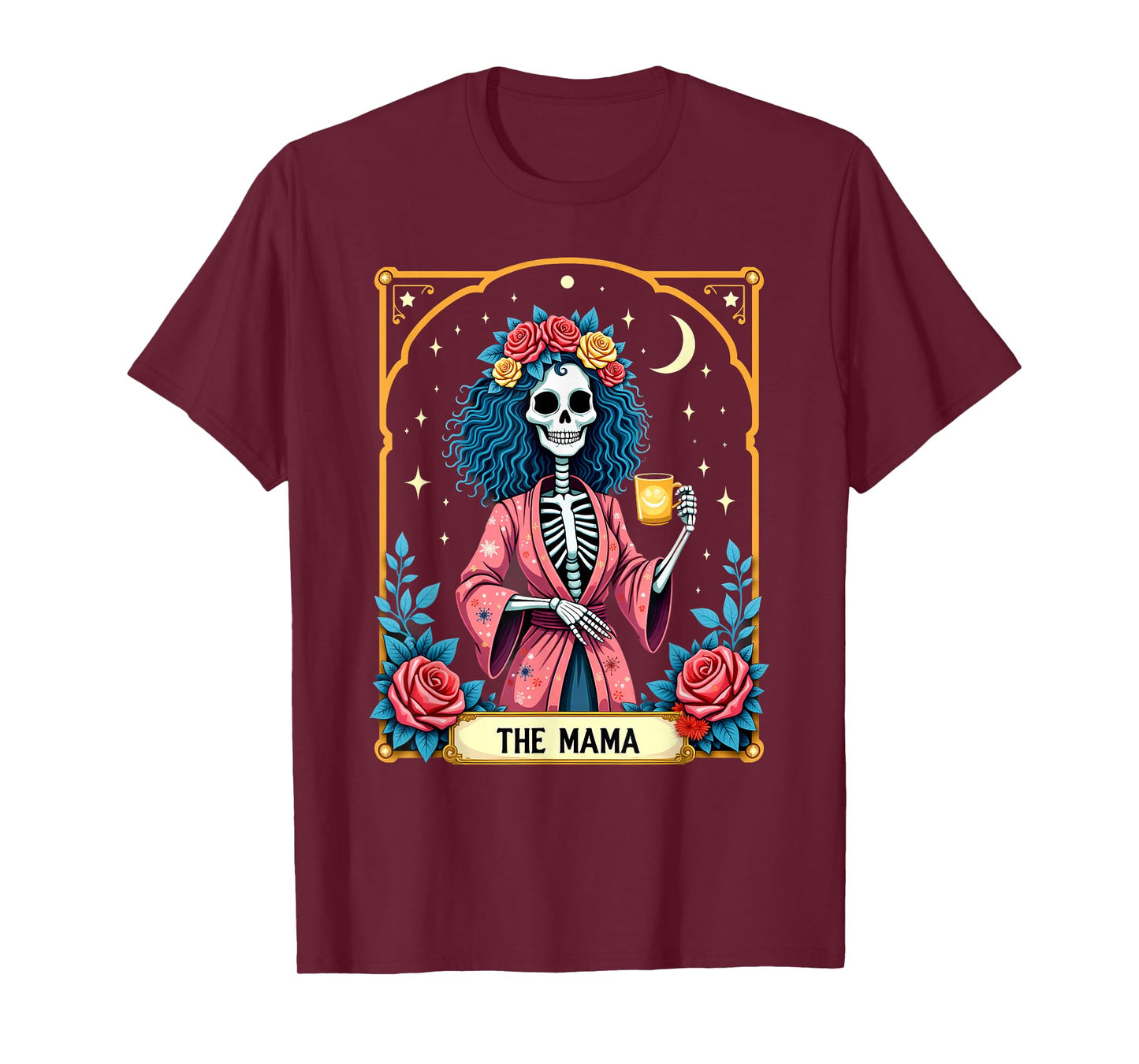 Gothic Tarot Card The Mama Skeleton Halloween T-Shirt
