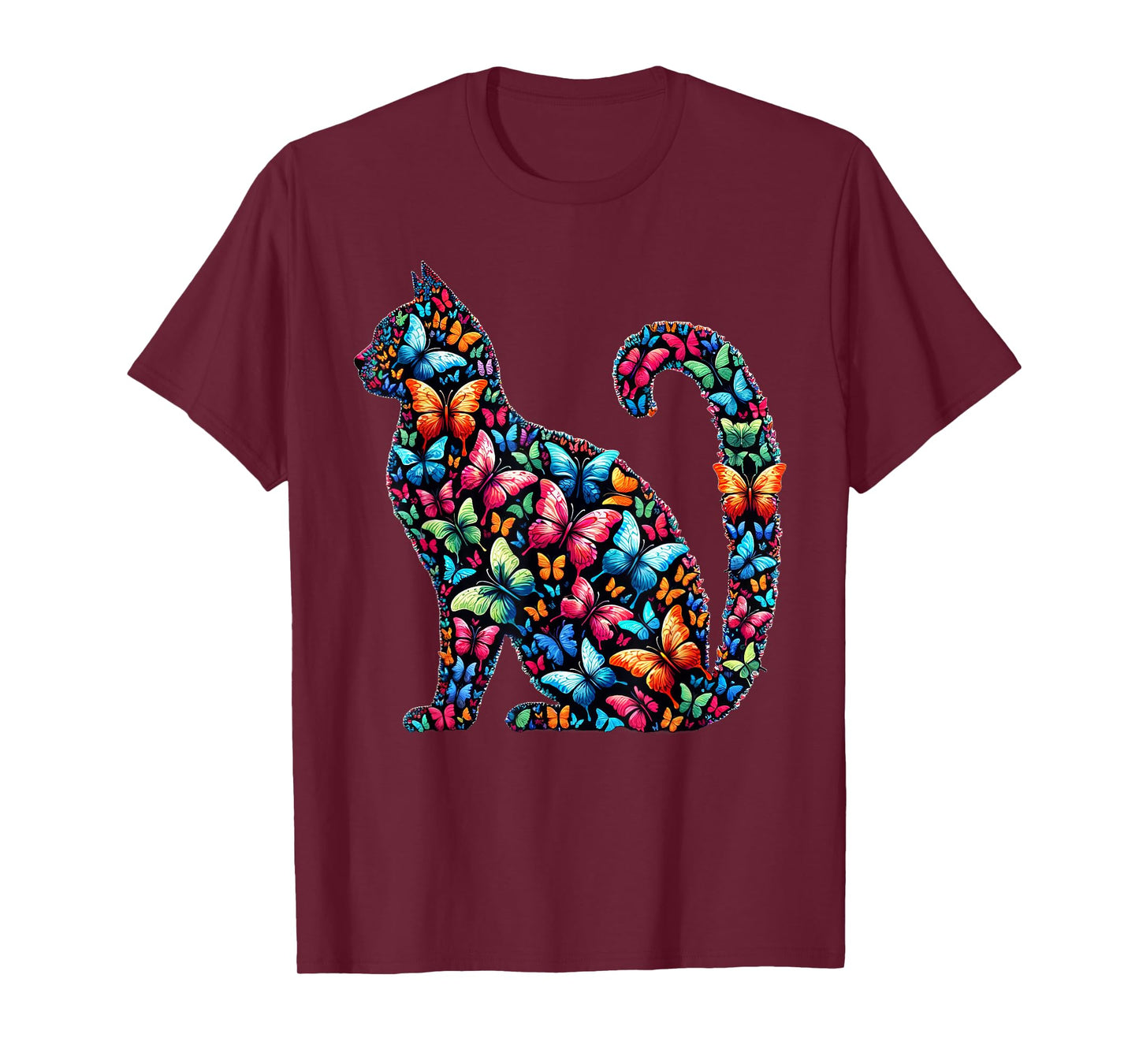 Butterfly Cat Kitten Beautiful Butterflies Cats Lover T-Shirt