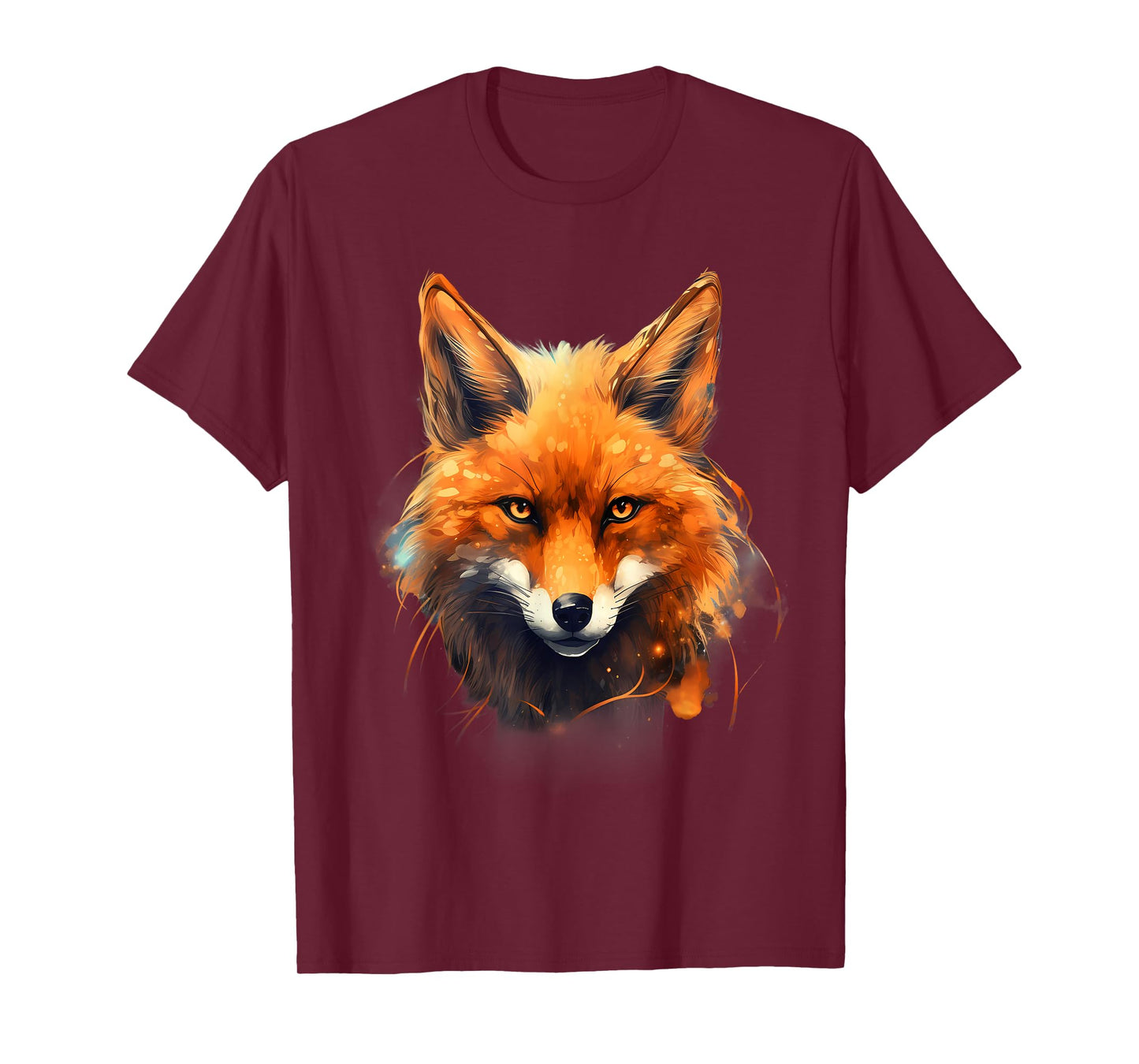 Fox Wildlife Colorful Portrait Nature Artwork Animal Lovers T-Shirt