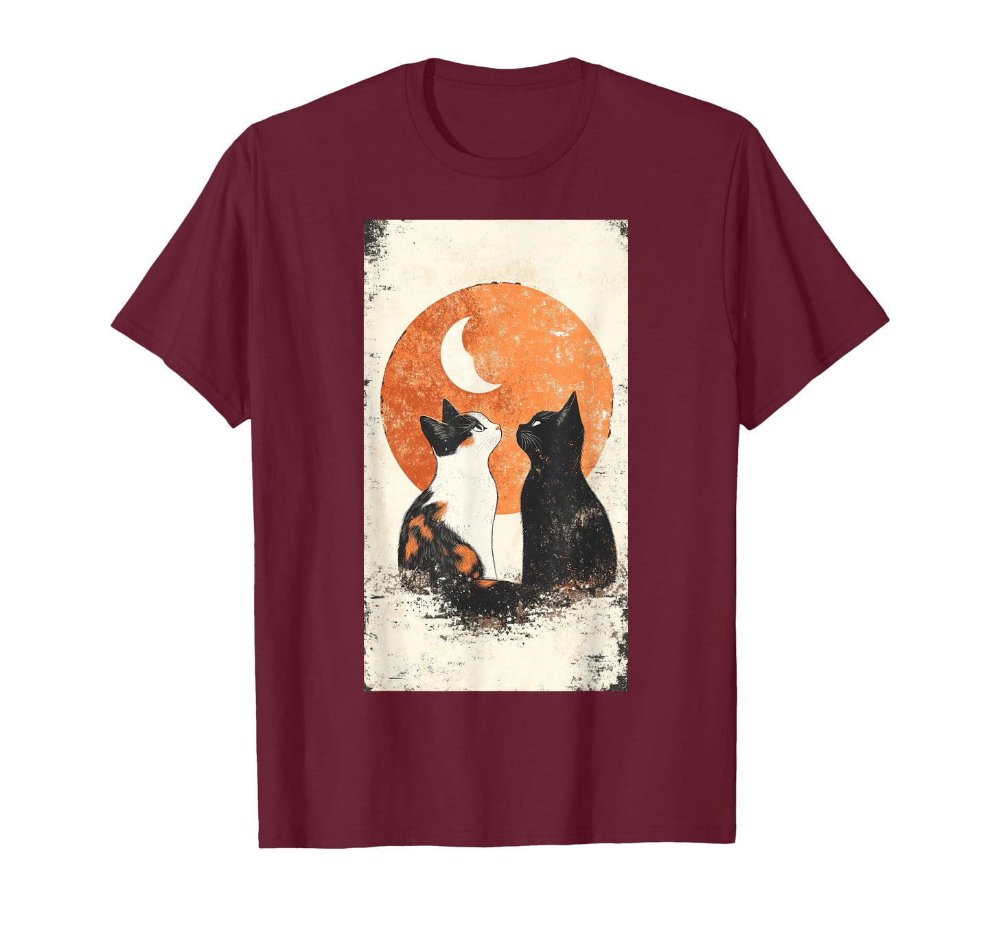 Calico Cat Cats Moon Astrology Vintage Witchy Men Women T-Shirt