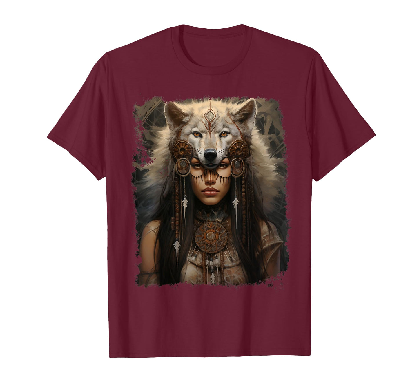 Indian Woman Wolf T-Shirt