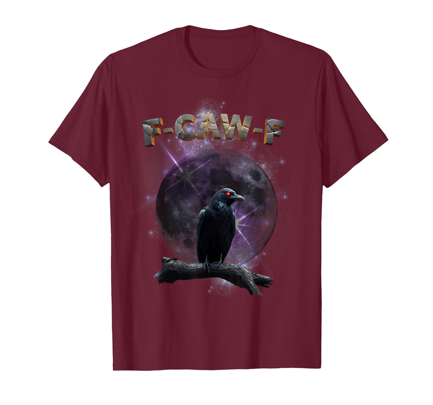 Black Crow, F-Caw-F Funny Black Bird Moon Humor T-Shirt