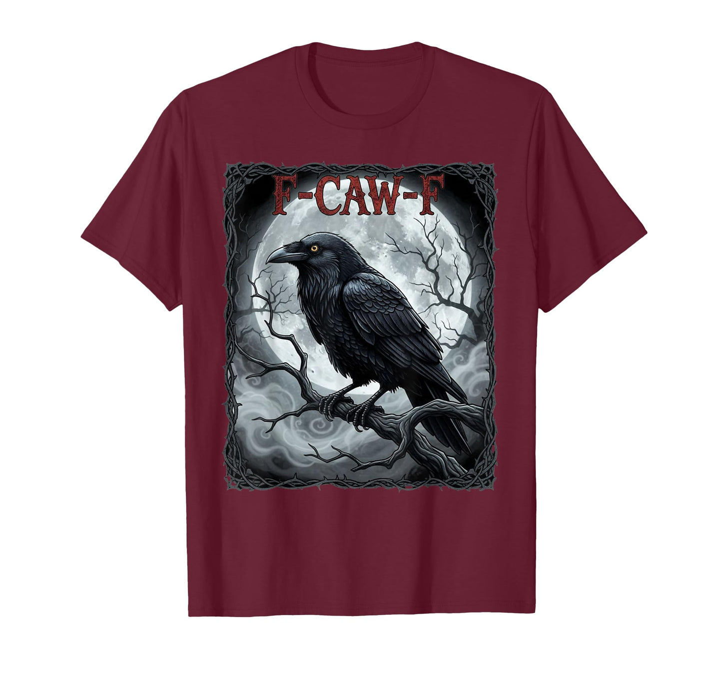F-CAW-F Raven Moon Design for Halloween T-Shirt