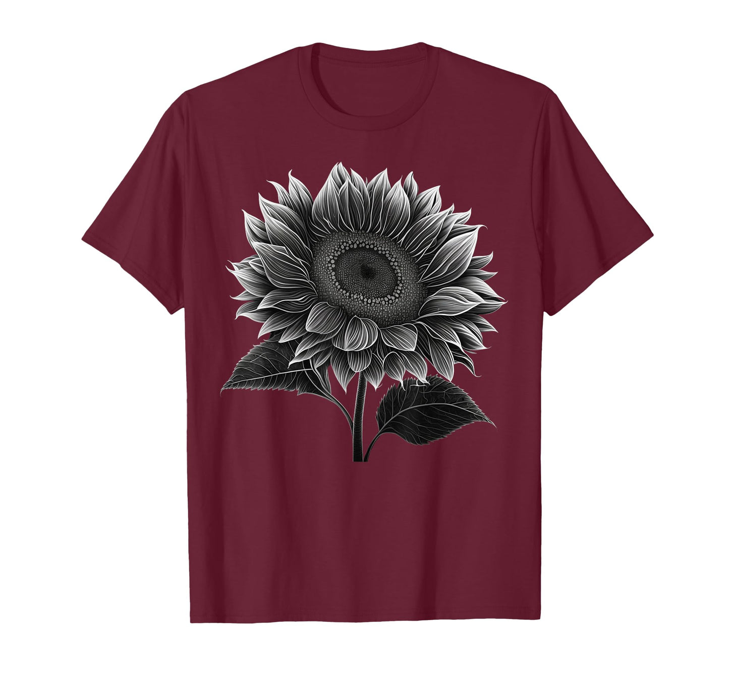 Sunflowers lover on black and white Sunflower T-Shirt