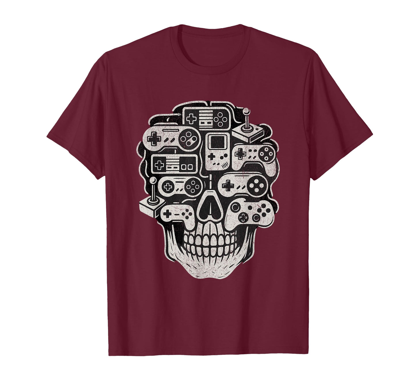 Retro Gaming Skull Spooky Gamer Halloween Boys Girls T-Shirt