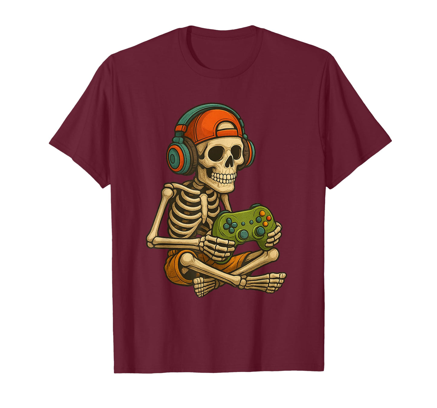Gamer Halloween – Video Game Skeleton with Controller T-Shirt