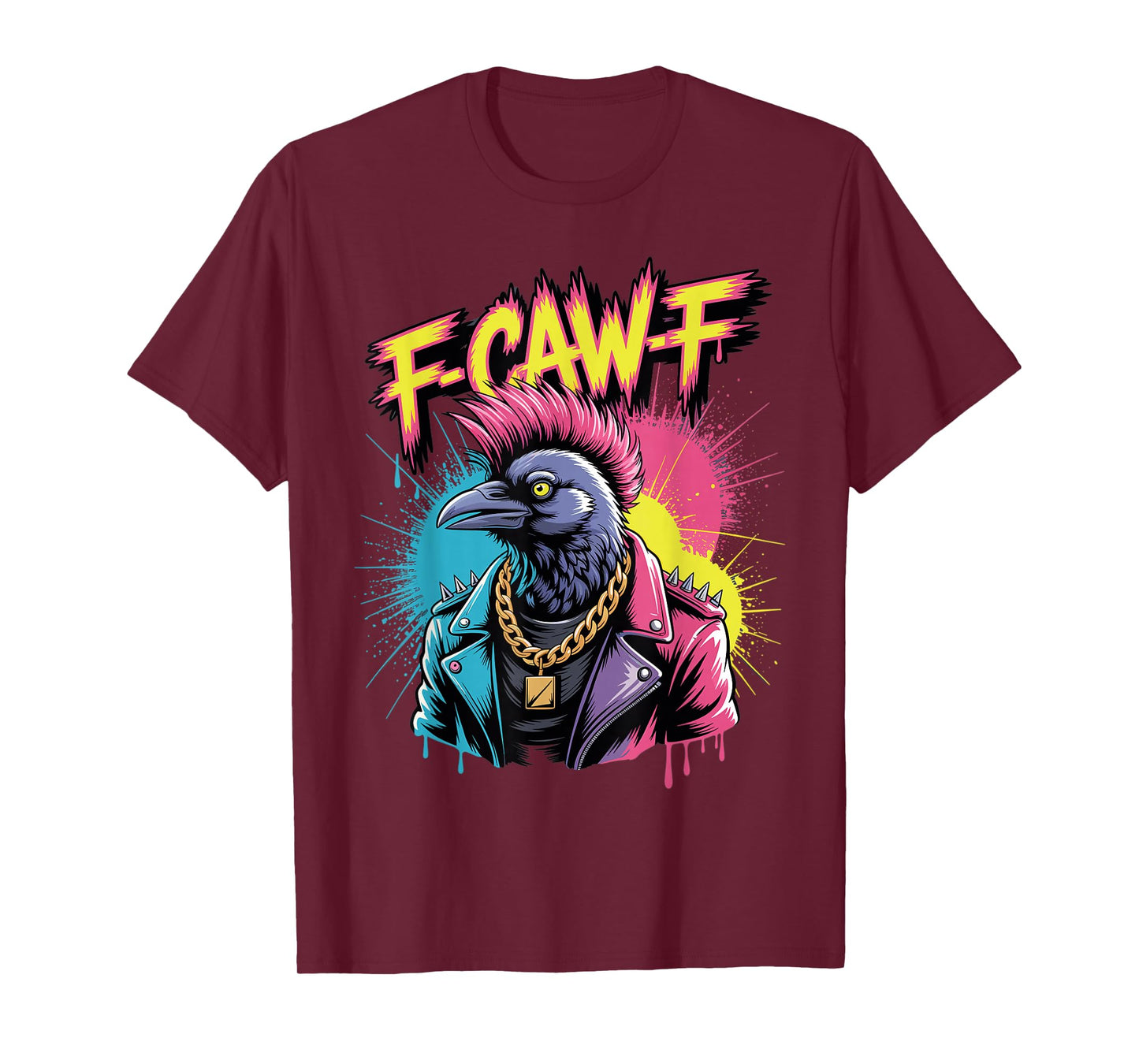 Funny F-Caw-F Crow Punk Humor FCAWF Crow Meme T-Shirt