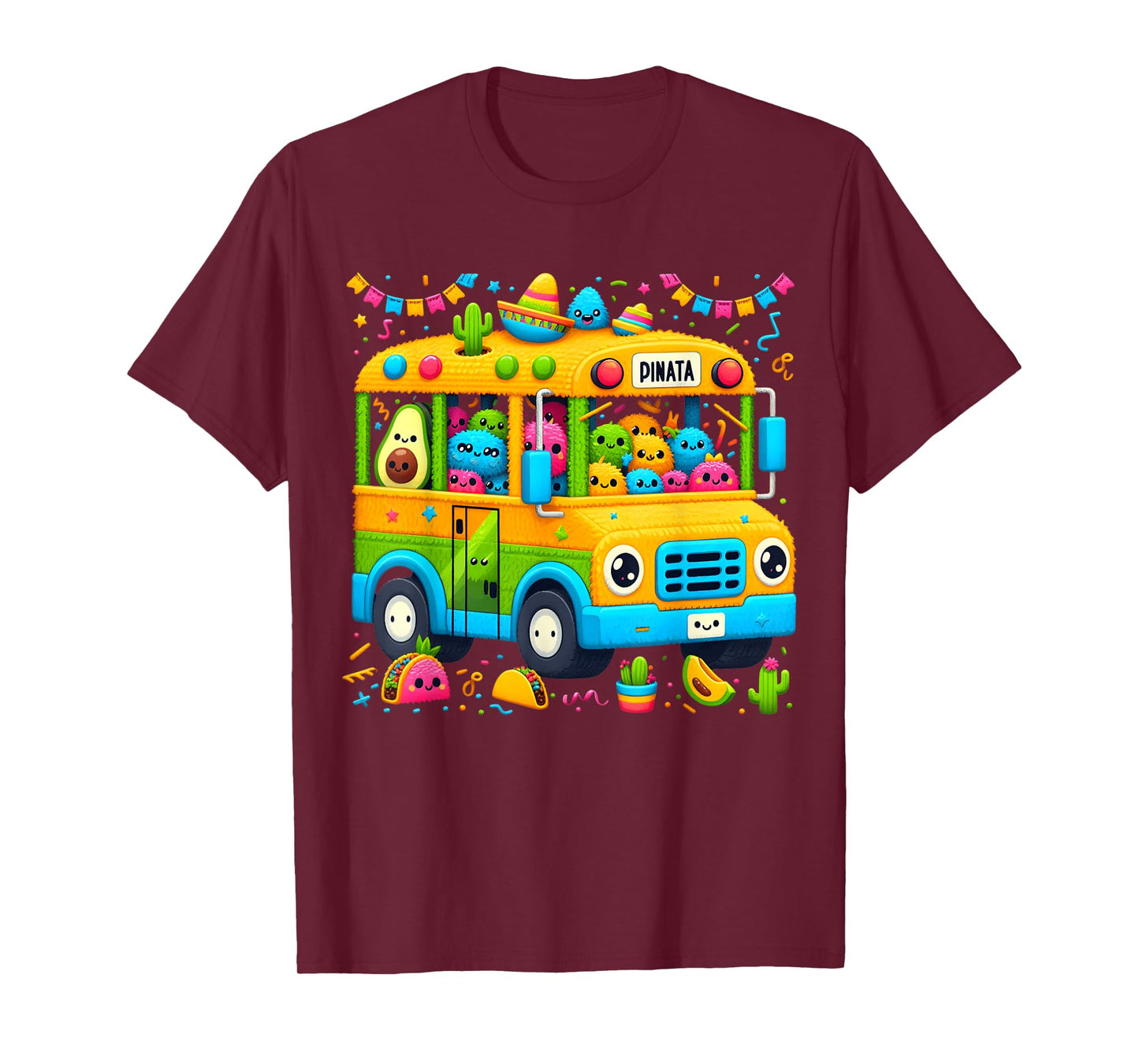 Fun School Bus Classroom Cinco De Mayo Cute Teacher & Kids T-Shirt