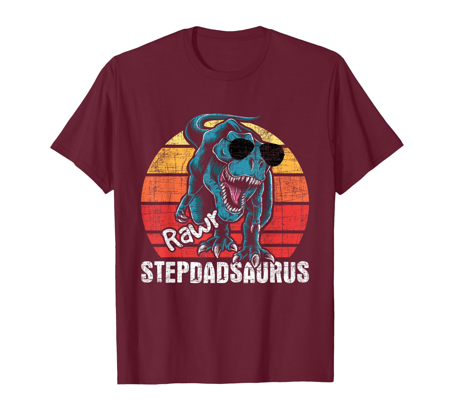 Stepdadsaurus - Retro Stepdad Stepfather Bonus Dad T-Shirt