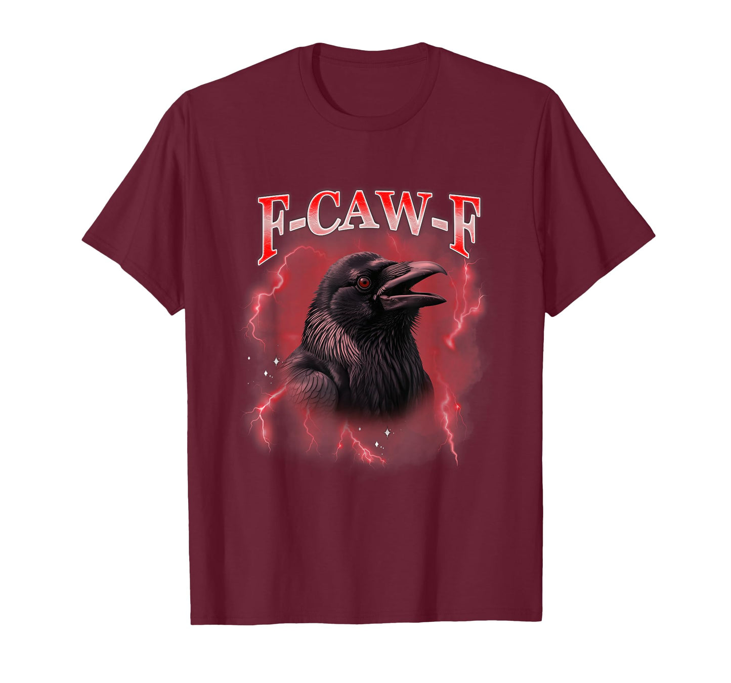 F-Caw-F Black Crow Blackbird FCAWF Vintage Bootleg T-Shirt