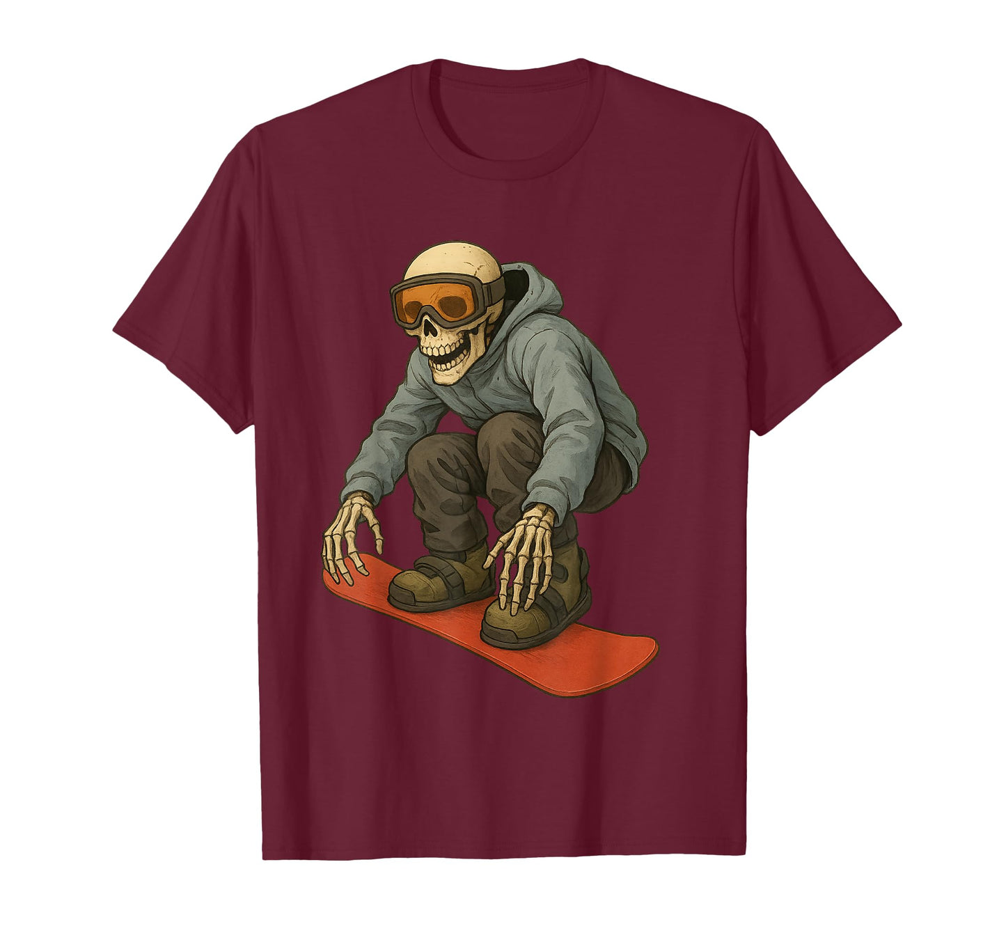 Retro Ski Skeleton Goggles Mountain Snow Skiing Winter Funny T-Shirt