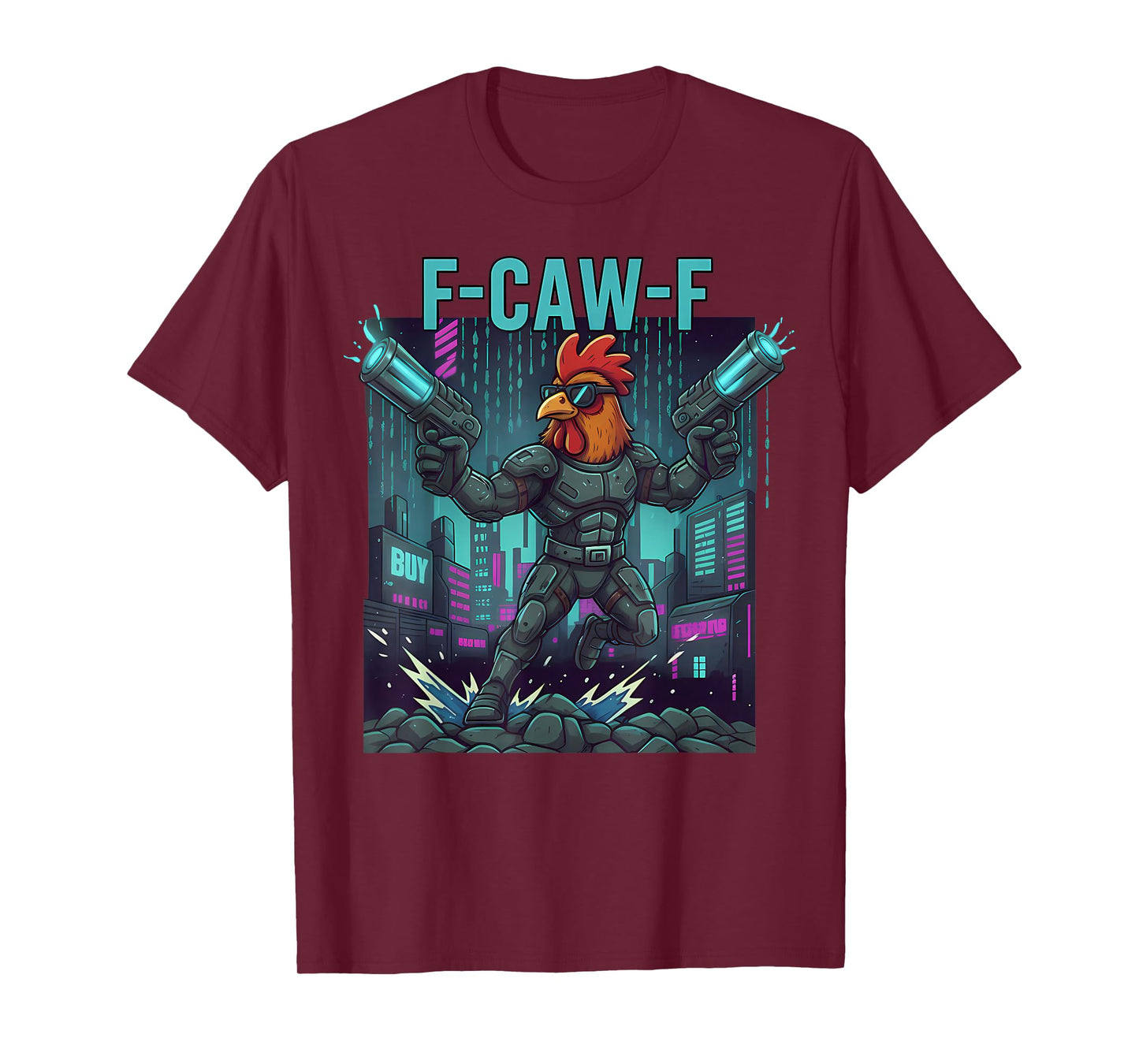 F-Caw-F Funny Chicken F Caw F Rooster Meme T-Shirt