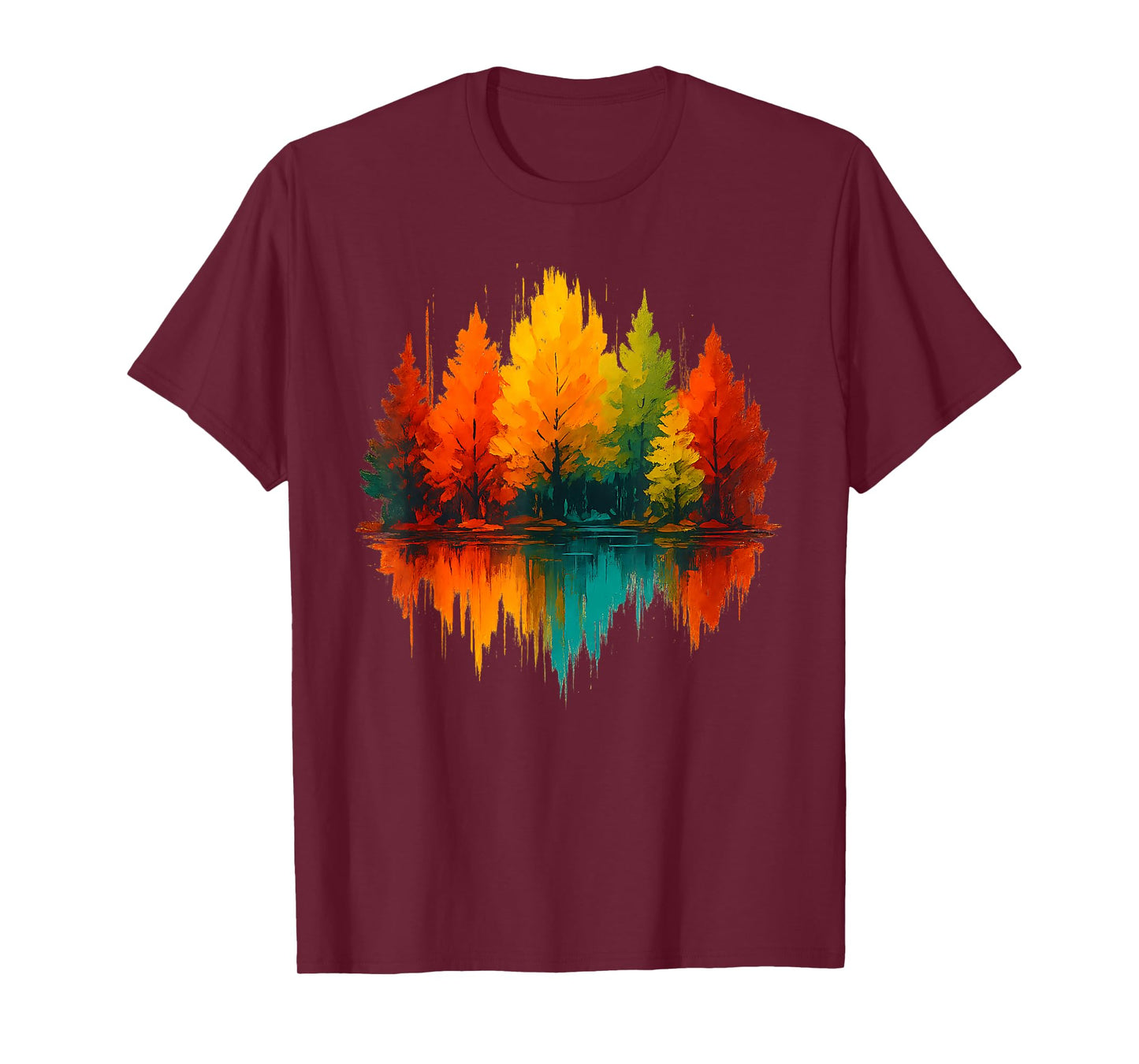 Outdoor Wildlife Abstract Nature Reflection Forest Trees T-Shirt