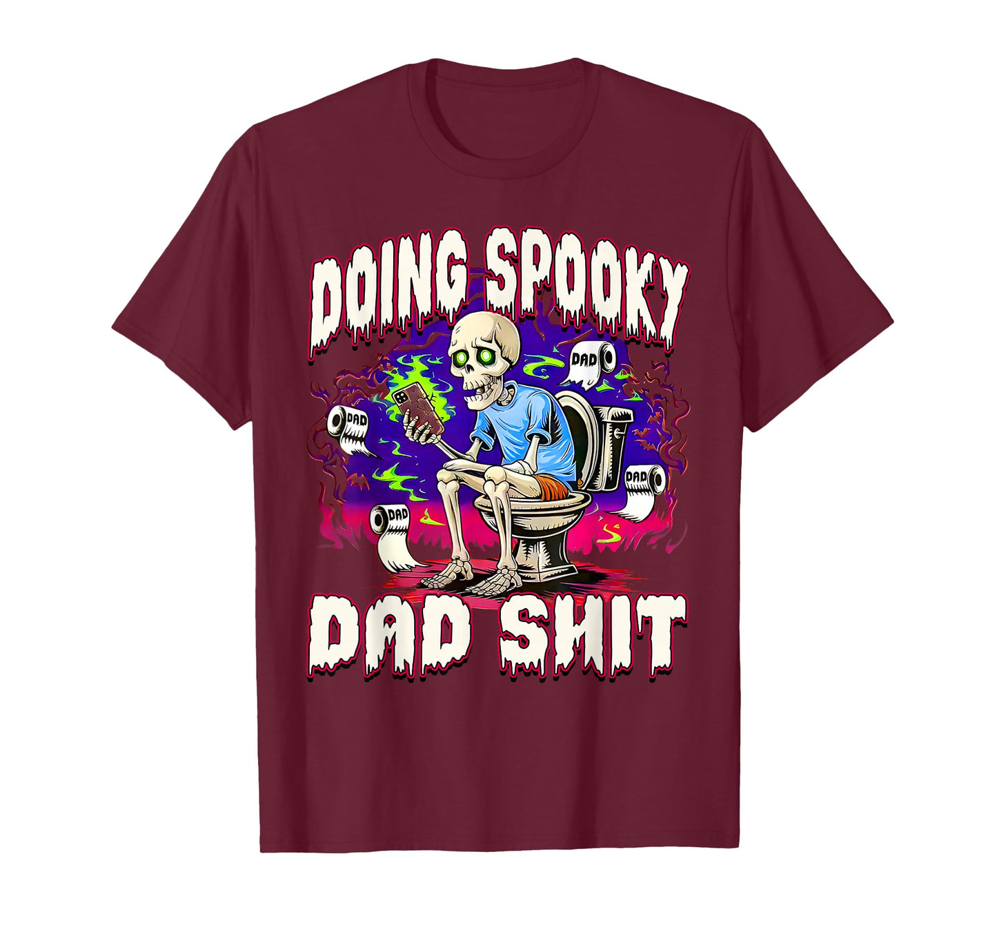 Funny Spooky Dad Skeleton Halloween Costume Doing Sp T-Shirt