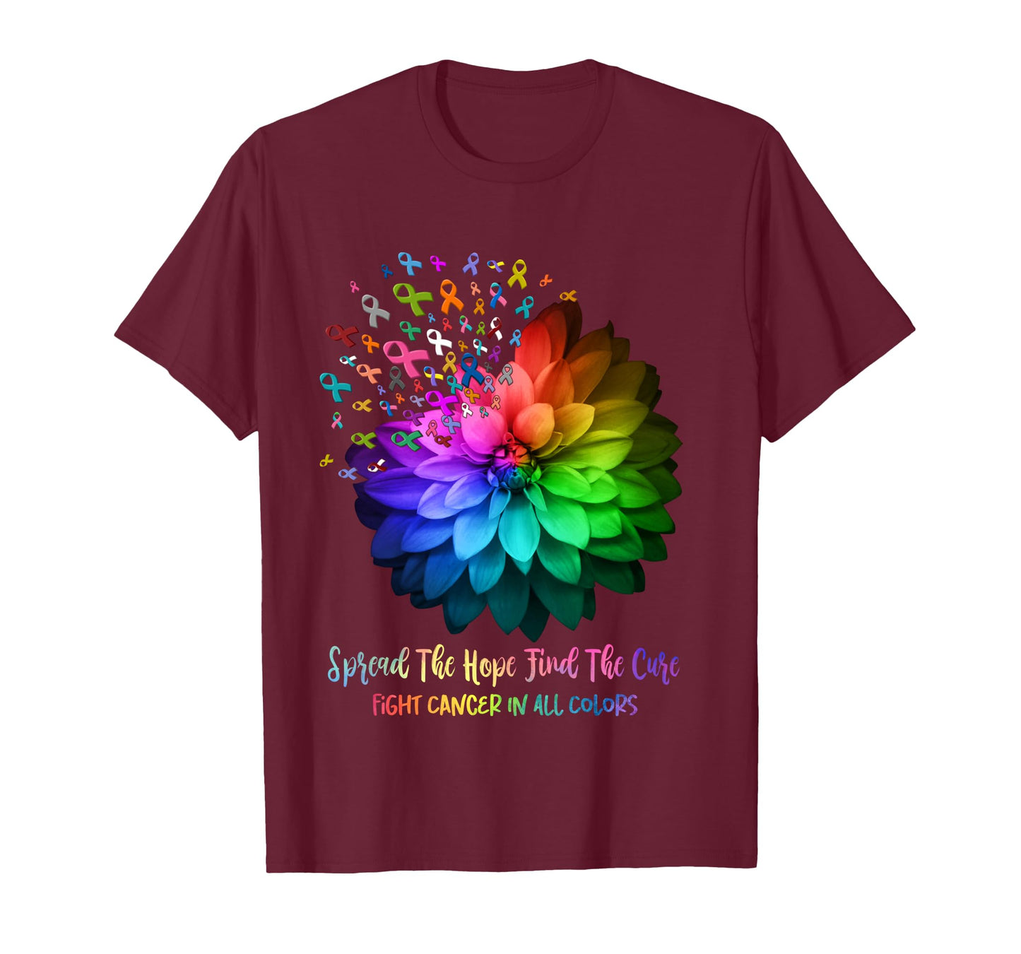 Fight Cancer In All Color Spread The Hope Find a Cure Long Sleeve T-Shirt