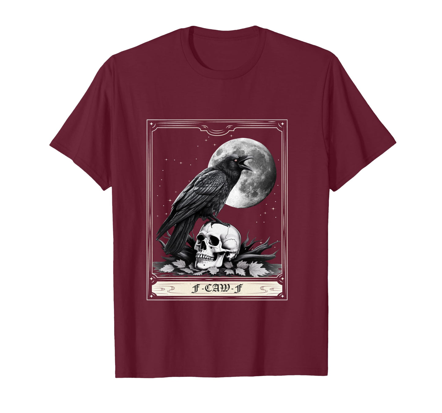 Halloween Tarot Card F Caw F Black Bird F-Caw-F Crow Men Long Sleeve T-Shirt