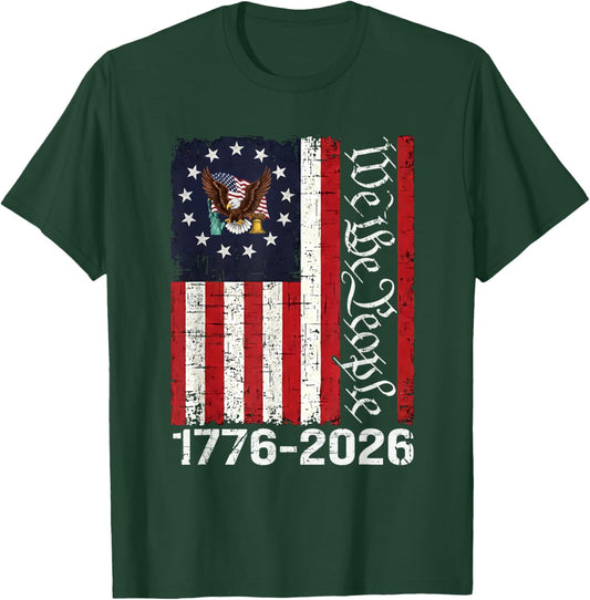 250 Years America Anniversary 250th Independence Day Freedom T-Shirt - T-Shirt | Forest