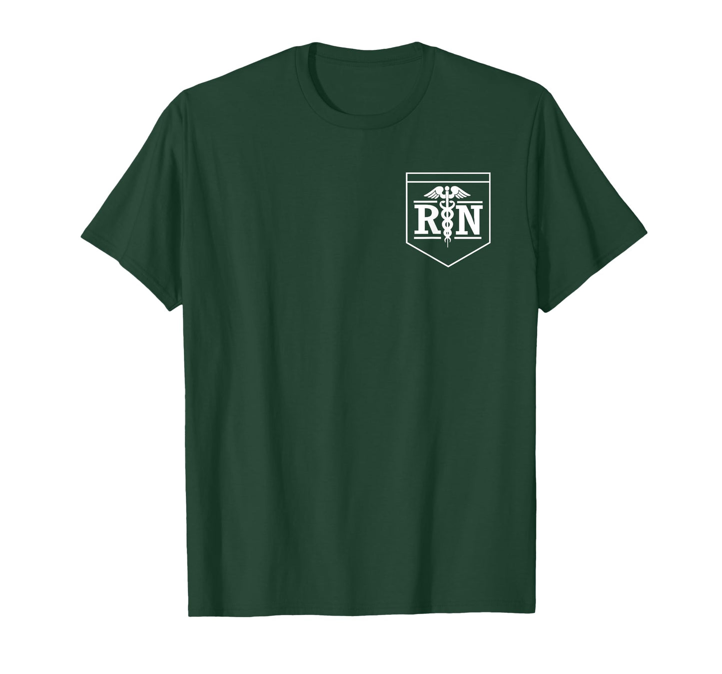 RN Caduceus Nurse Symbol Pocket Registered Nurse T-Shirt