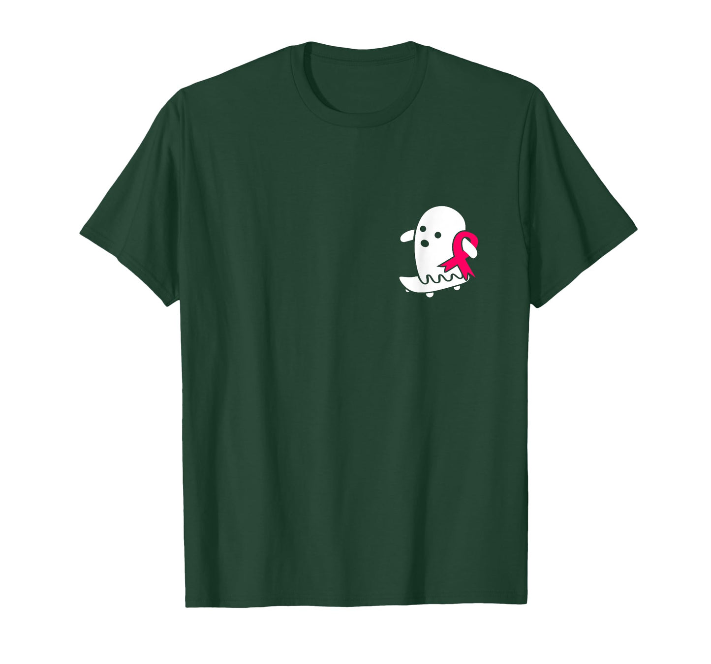 Breast Cancer Ghost Halloween Pink Breast Cancer Awareness T-Shirt