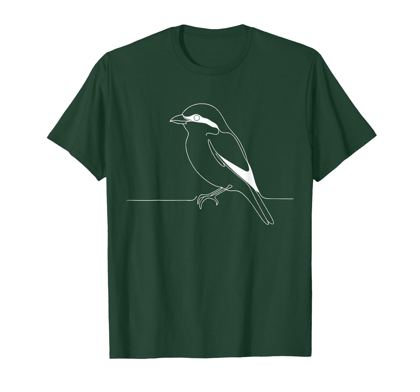Line Art Bird & Ornithologist Loggerhead Shrike T-Shirt