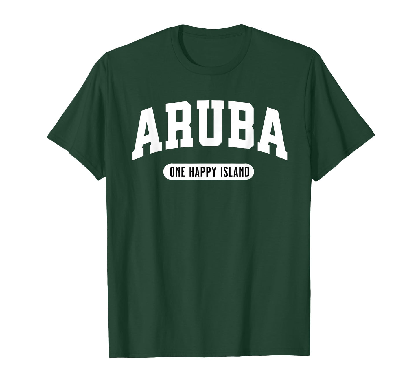 One Happy Island Aruba College Style New T-Shirt