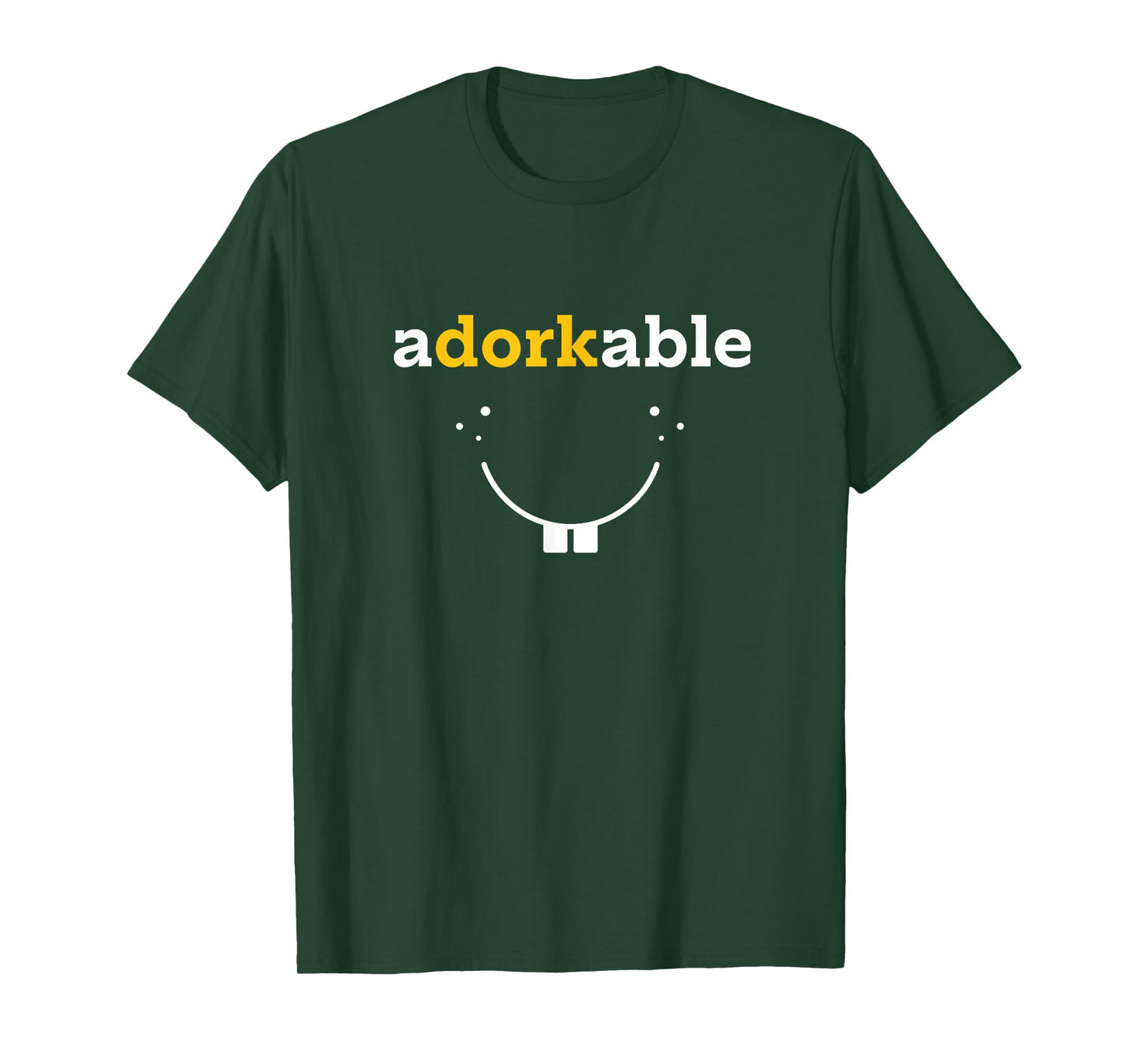 Nerdy Humor Shirt - Adorkable Adorable Dork Smiling Face T-Shirt
