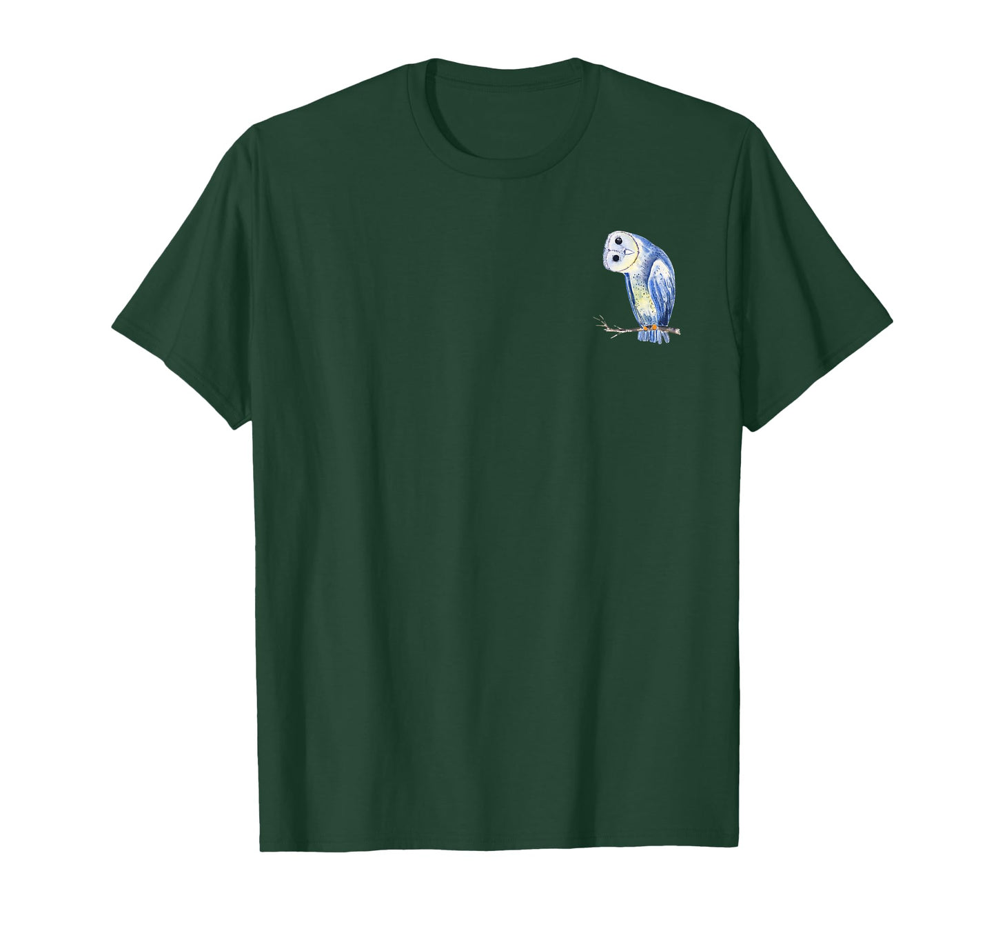 Colorful Owl in Pocket Cute Owl Design for Wildlife Fans T-Shirt