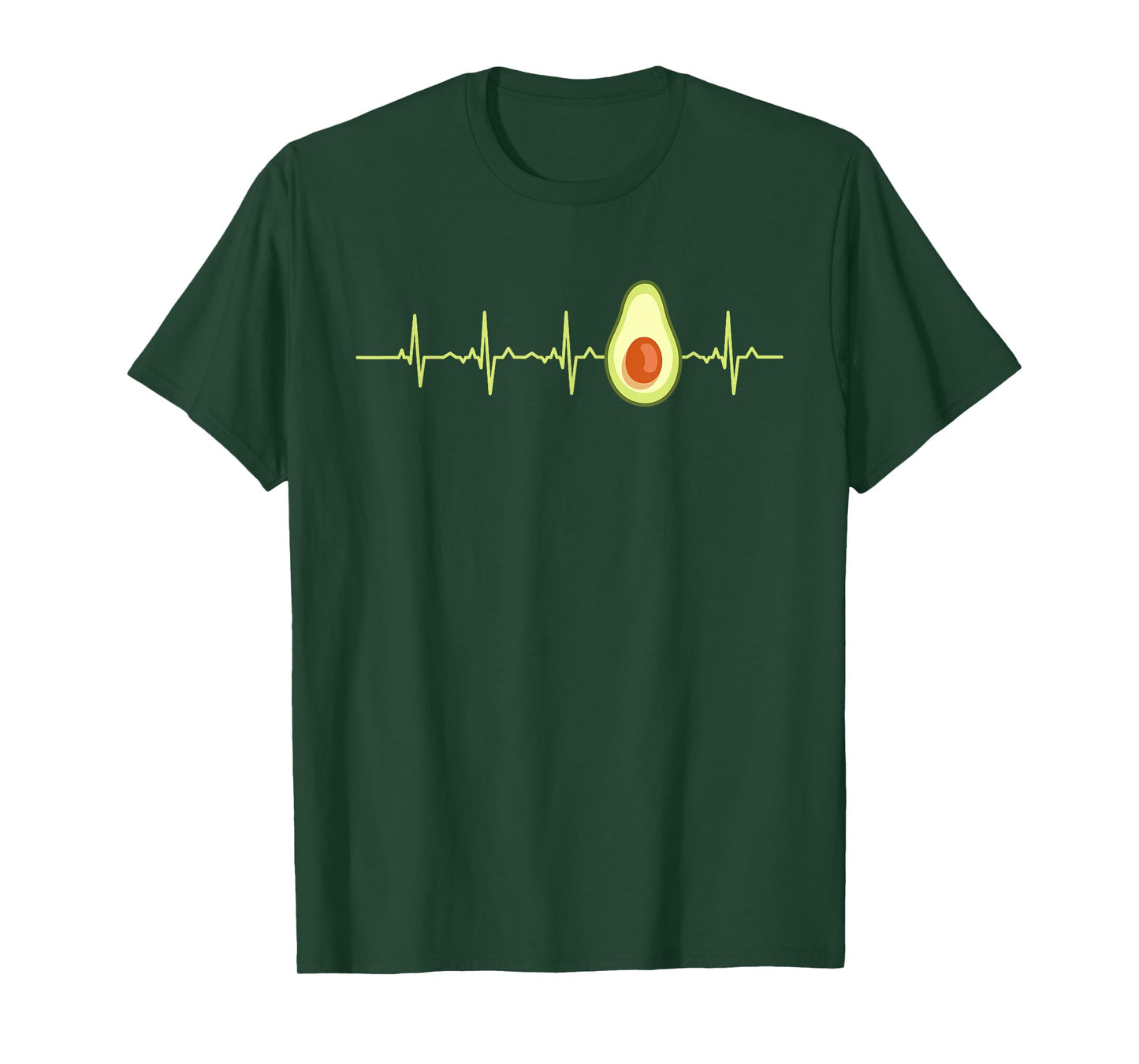 Avocado Heartbeat Funny EKG Vegan Best Gift Men Women Kids T-Shirt