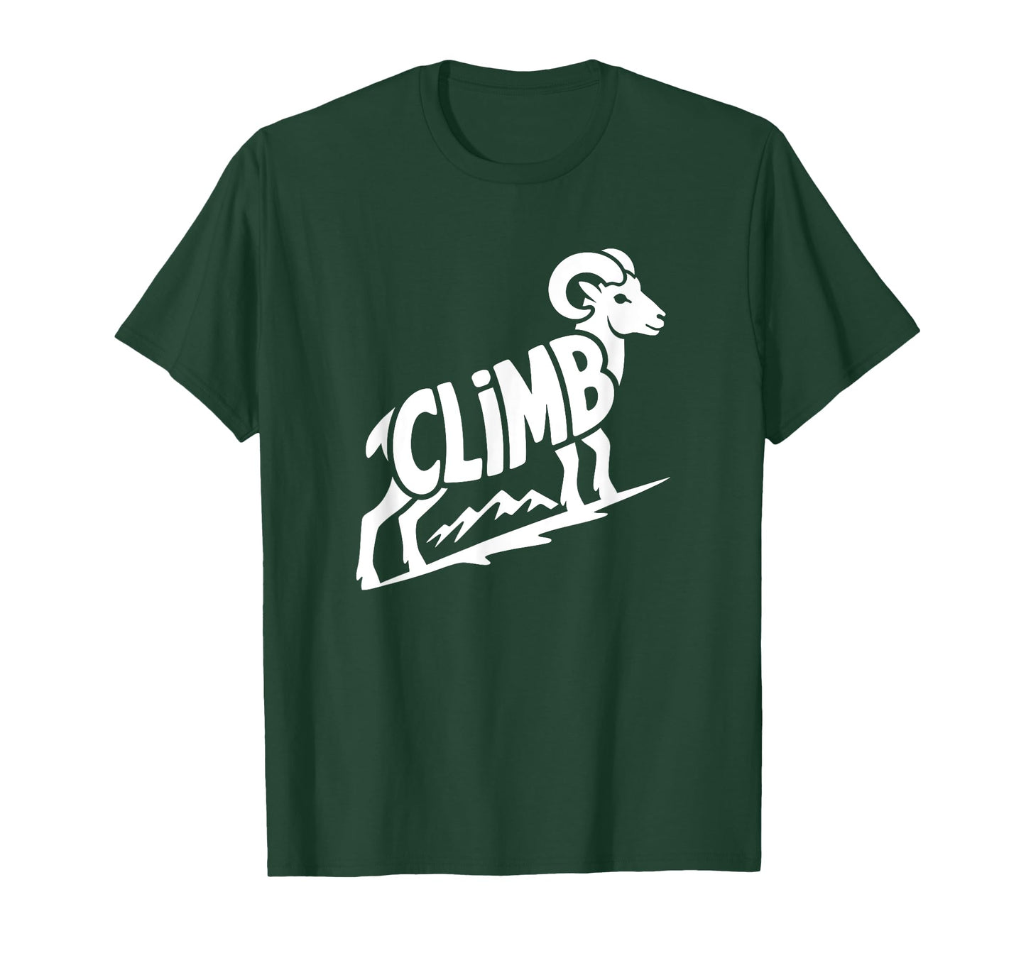 Climb - Rock Climbing & Bouldering Bighorn Ram Word Art T-Shirt
