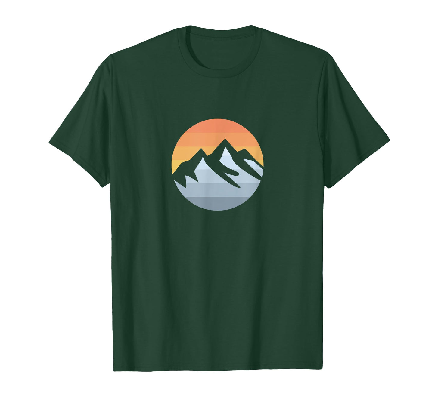 Mountain Sunset Outdoor Hiking Retro T-Shirt