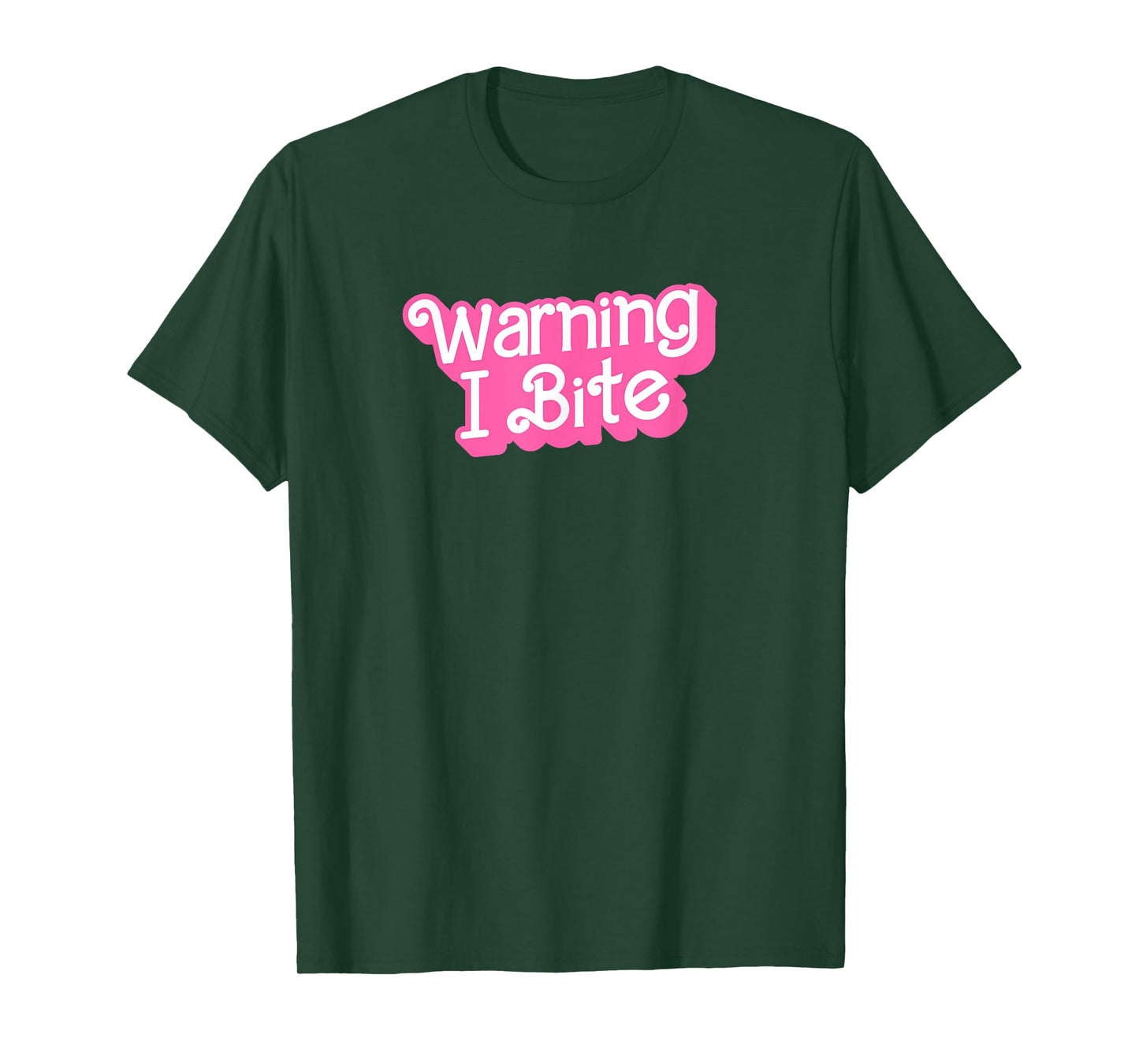 Warning I Bite T-Shirt, Small, Black