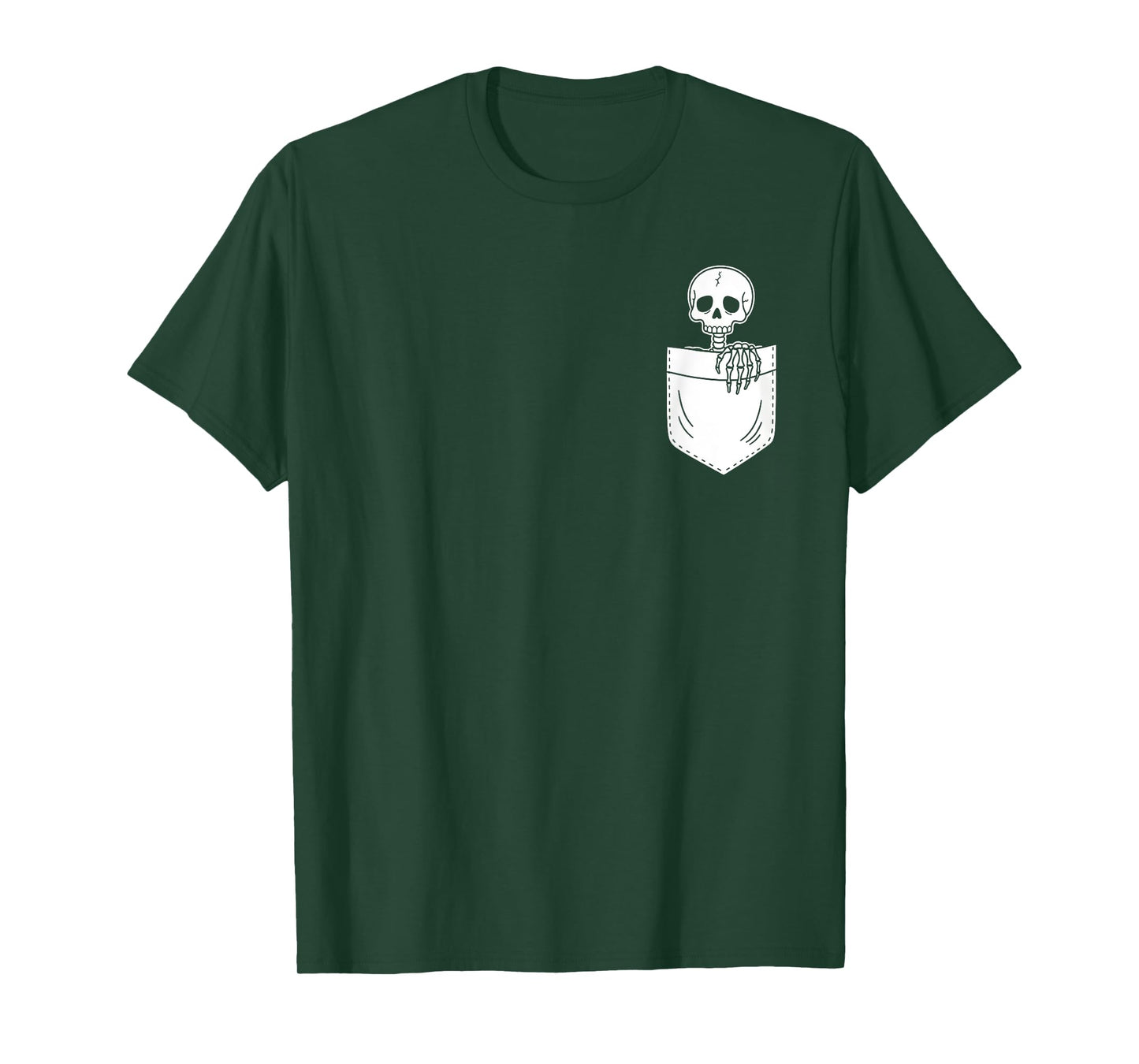Halloween Skeleton Costume Pocket Men Women Kids Boys Girls T-Shirt