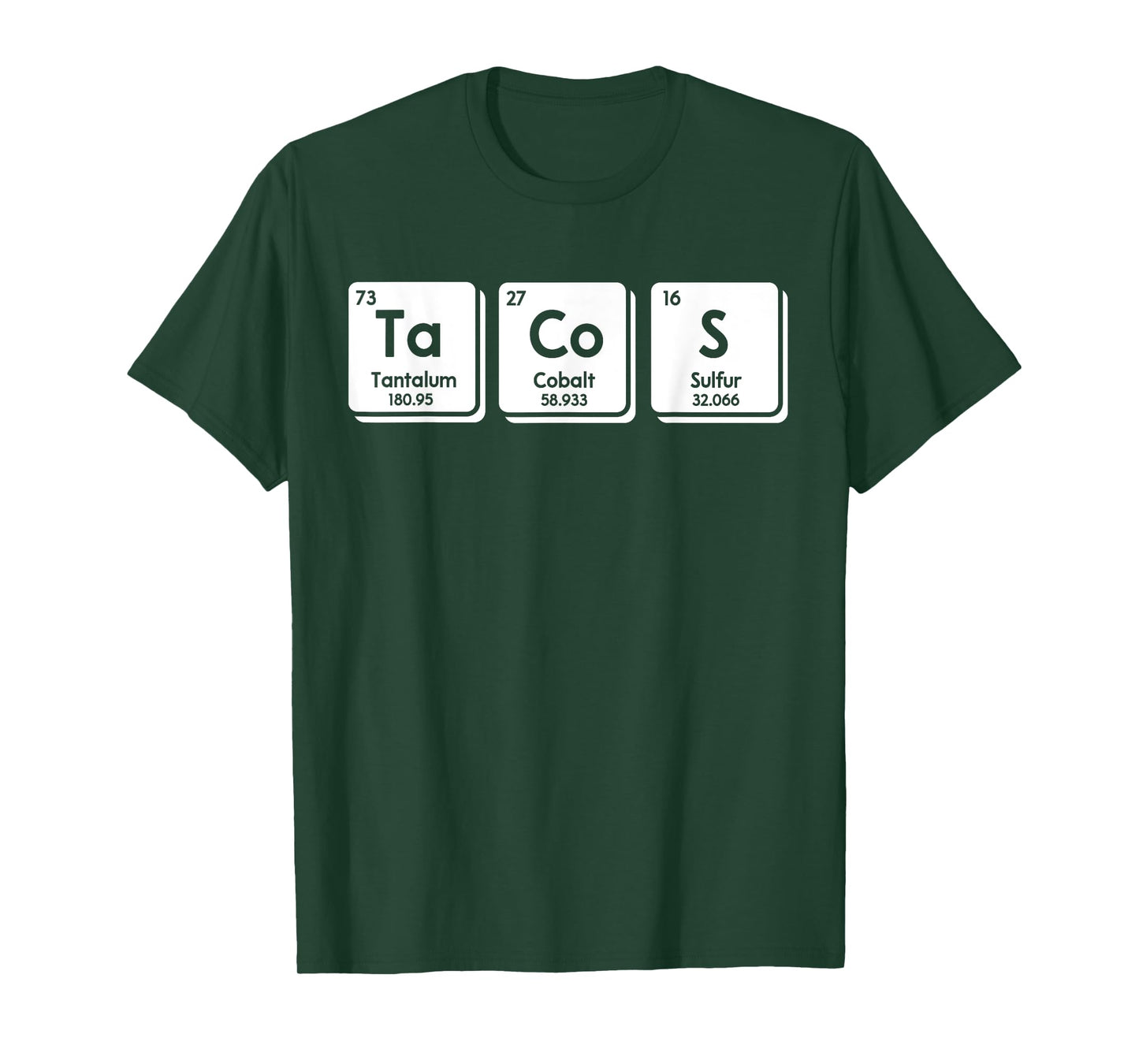 Tacos Funny Chemical Elements Periodic Table Science Gifts T-Shirt