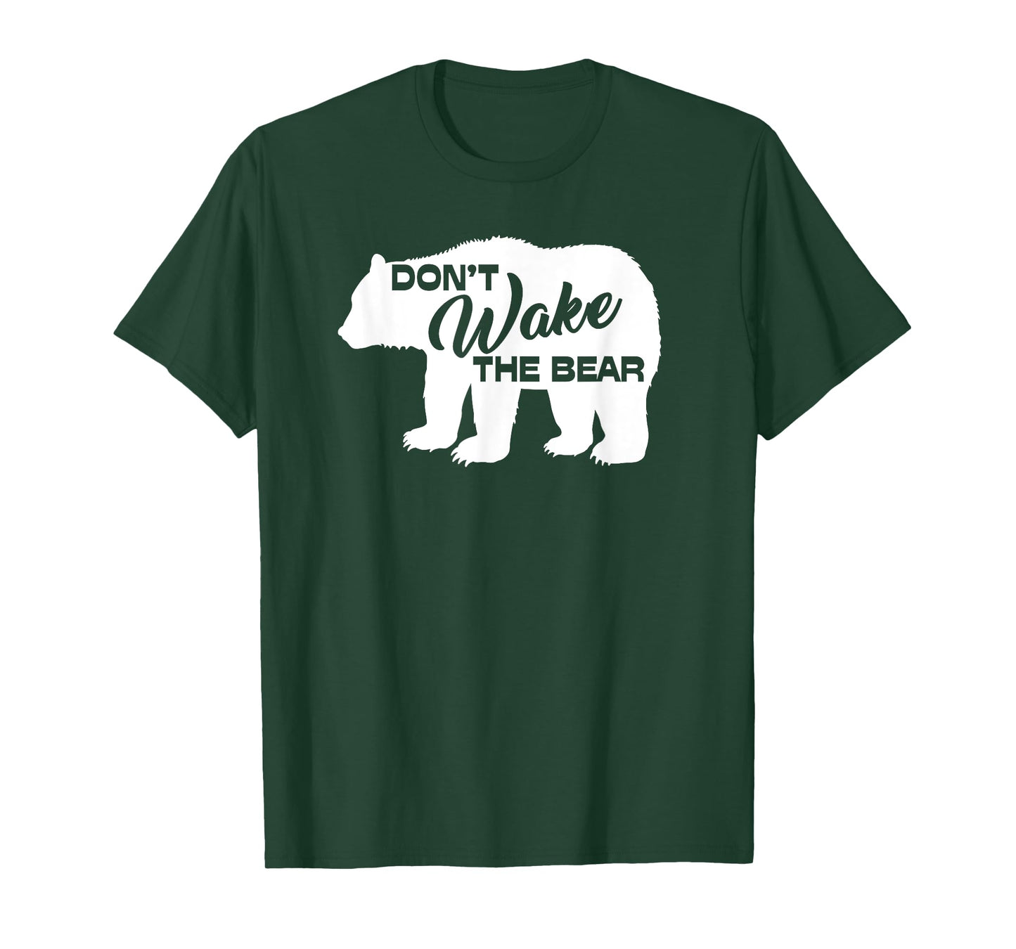 Don't Wake The Bear Funny Bear Silhouette Graphic Sleeping T-Shirt