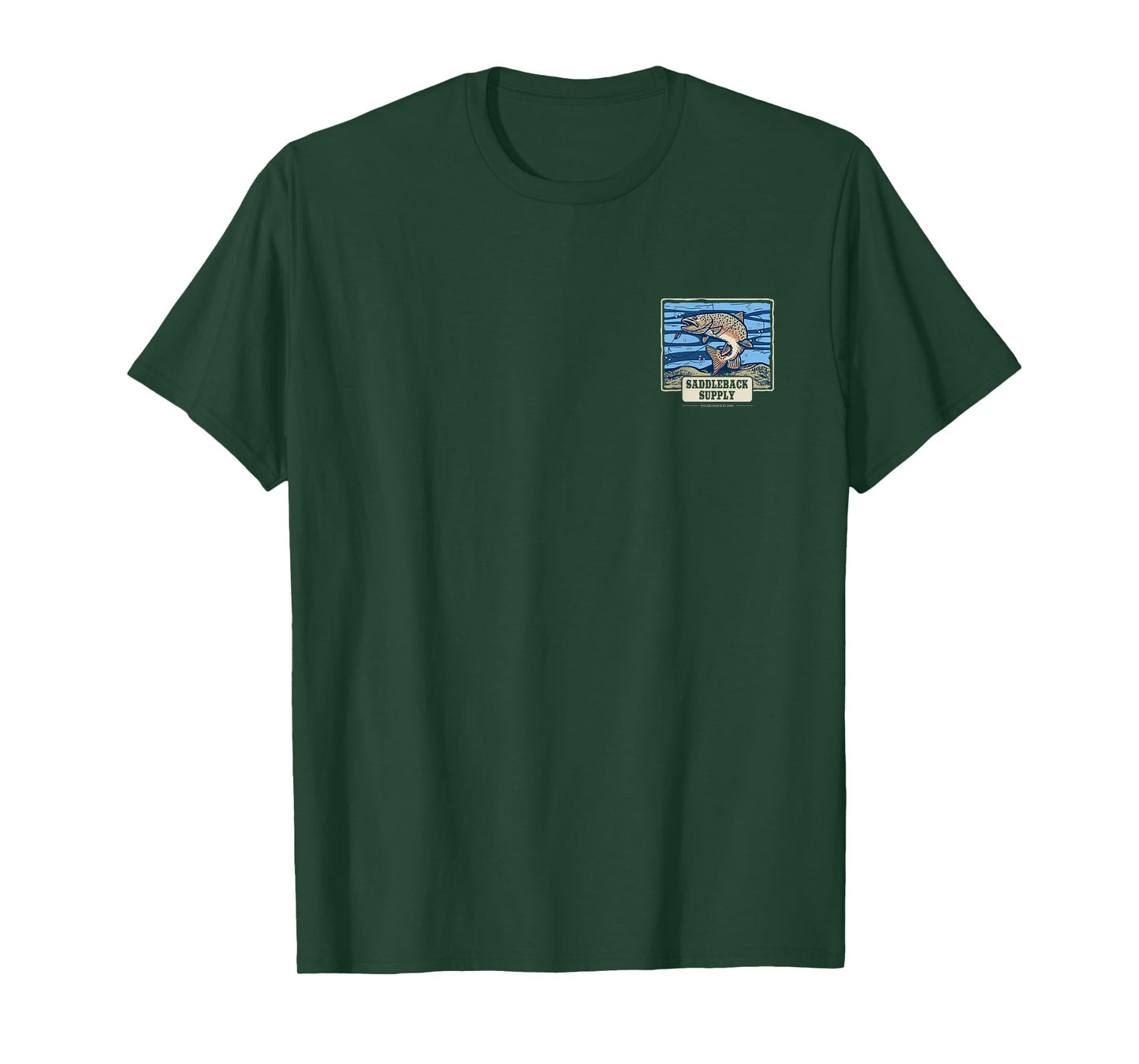 Saddleback Fishing for Trout Logo Lightweight Graphic T-Shirt